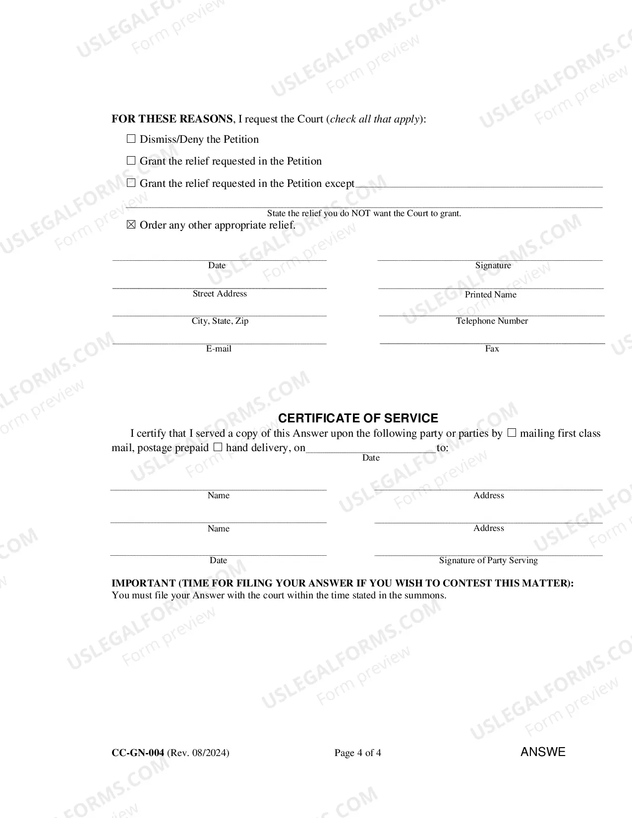 Preview Application for Appointed Attorney at Initial Appearance (Bilingual - French Format)