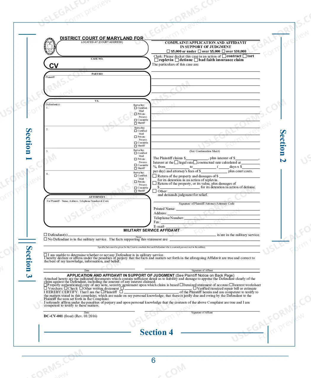 Preview Complaint/Application and Affidavit in Support of Judgment (Bilingual - Chinese Format)