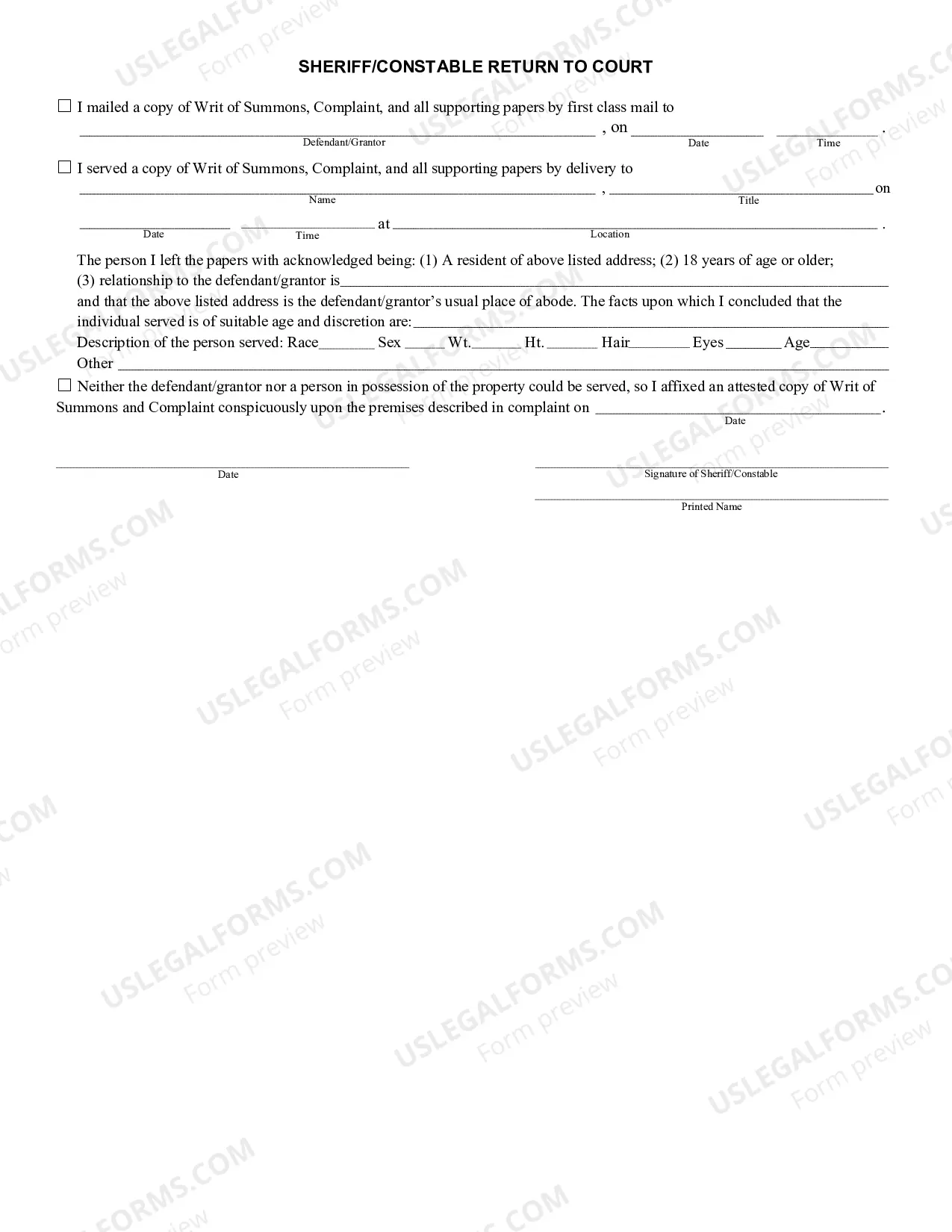 Preview Complaint for Grantor in Possession