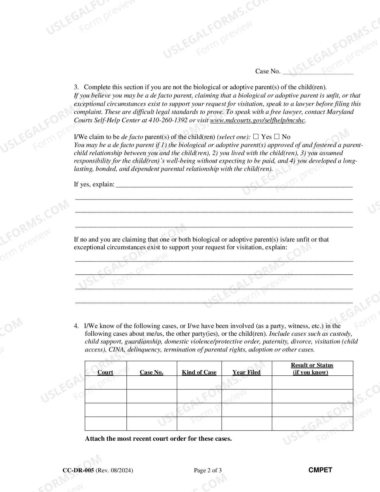 Preview Complaint for Visitation