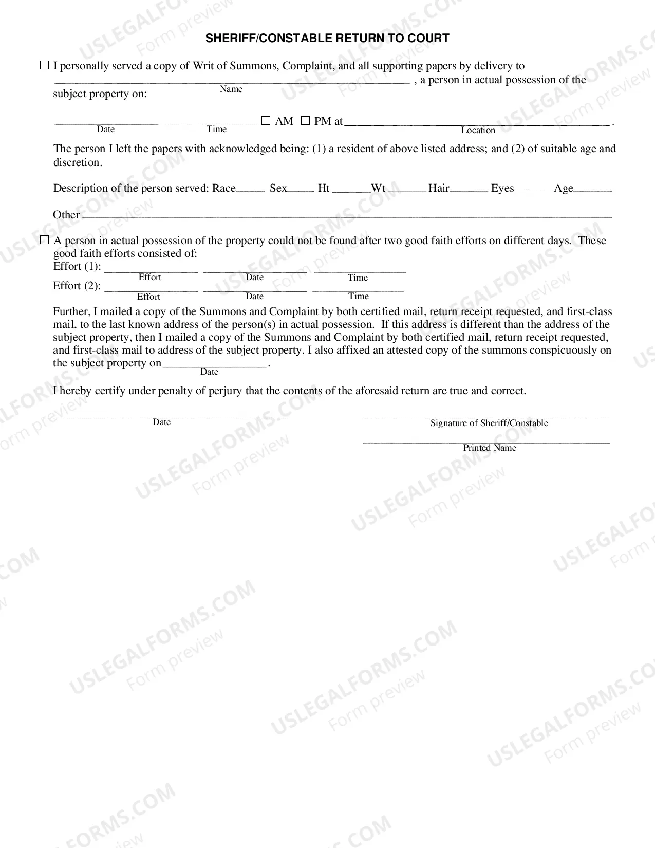 Preview Complaint for Wrongful Detainer