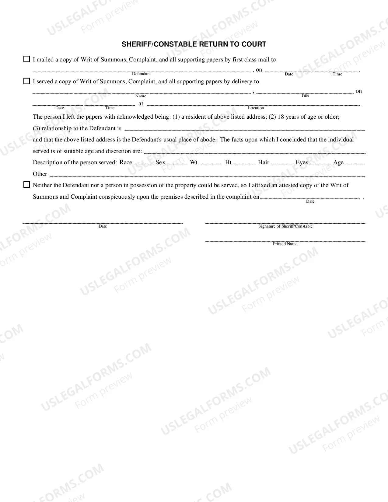 Preview Complaint Form - Discrimination/Harassment/Retaliation - Employee