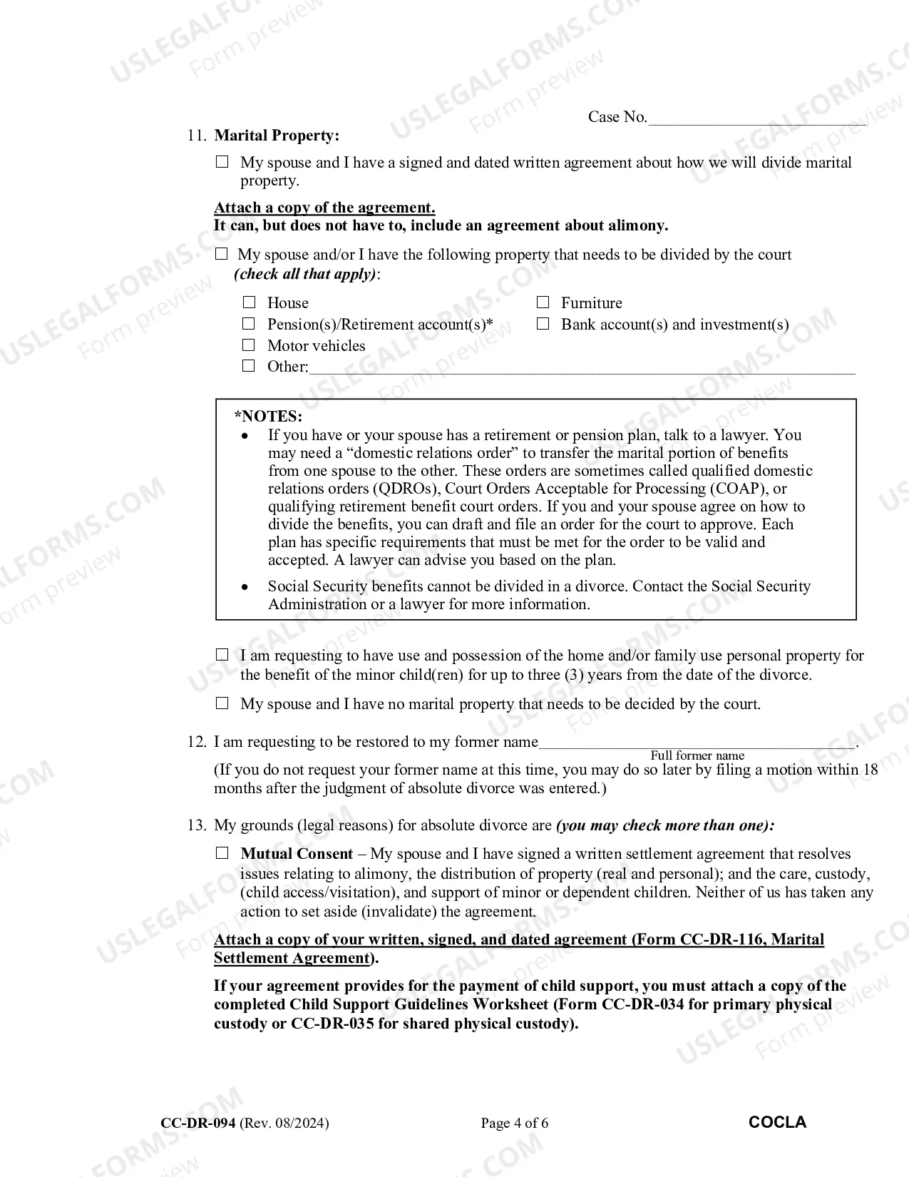 Preview Counter-Complaint for Absolute Divorce