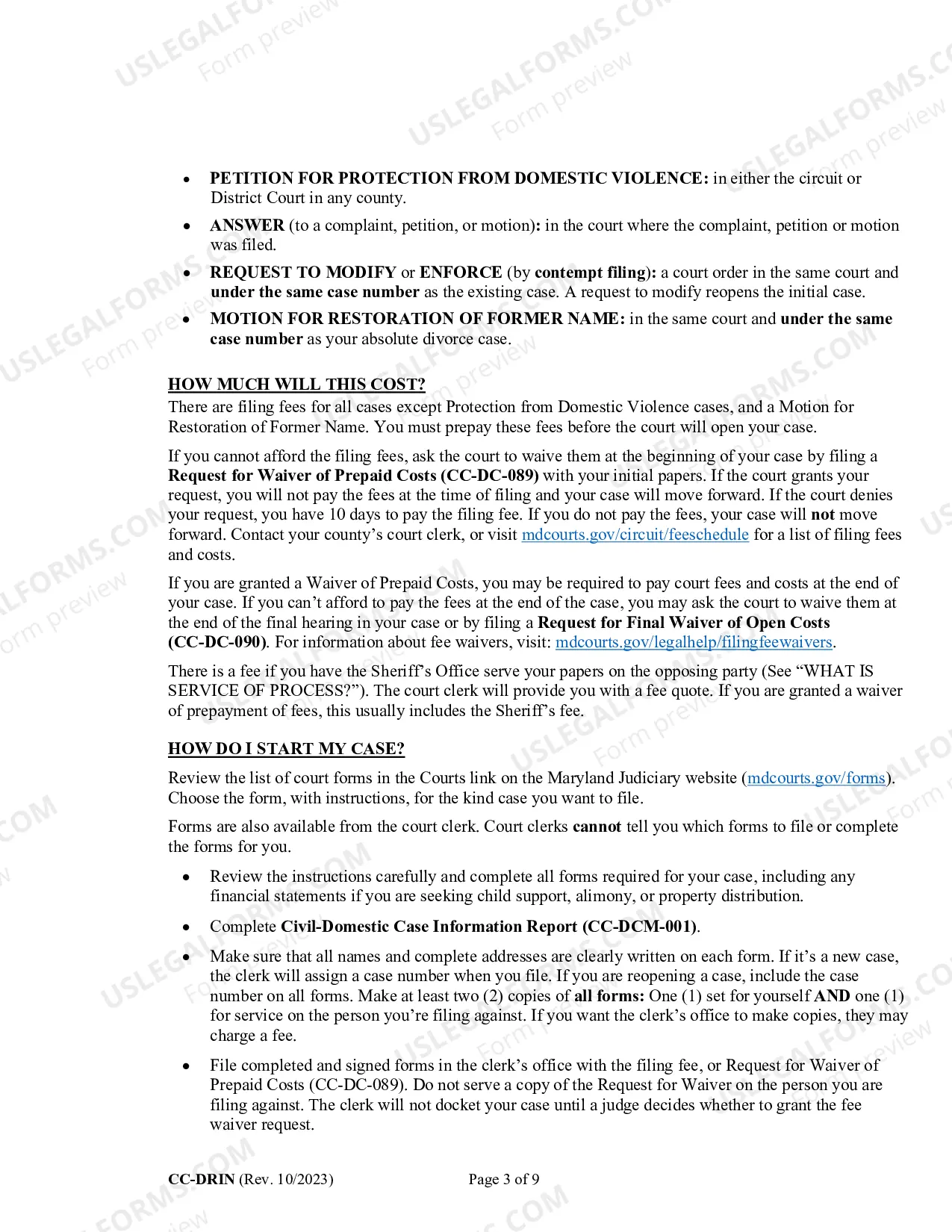 Preview Counter-Complaint for Custody/Child Support