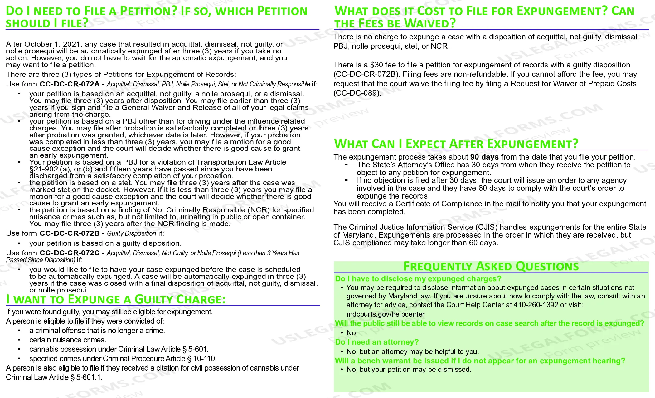 Preview Expungement Brochure