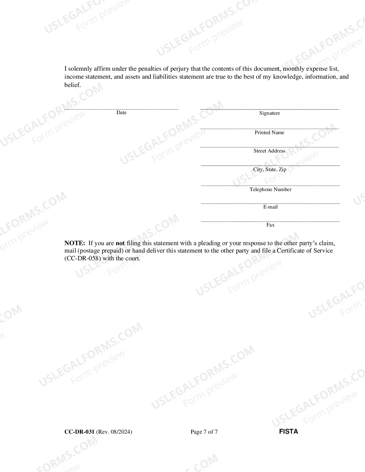 Preview Financial Statement (General)