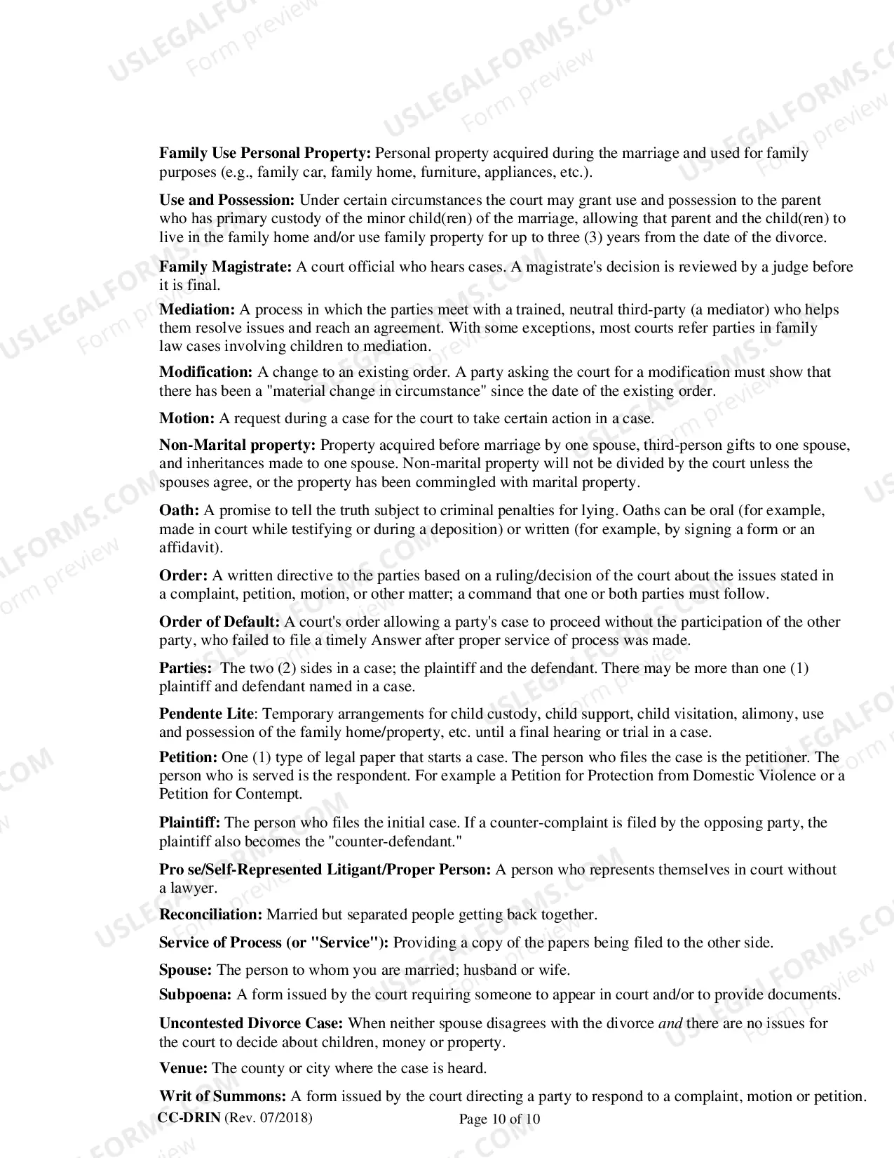 Preview General Waiver and Release (Bilingual - Spanish Format) - for use with expungements