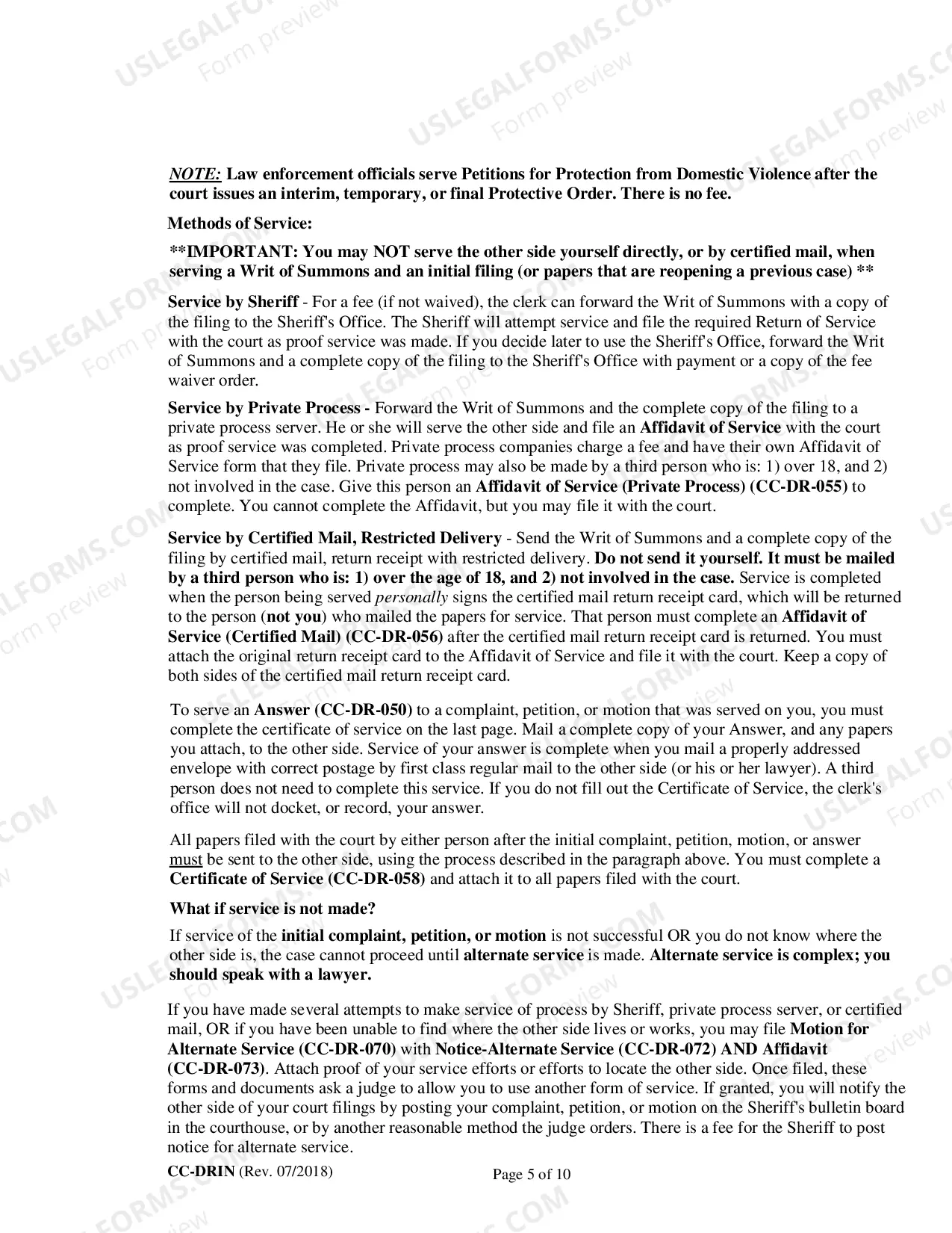 Preview General Waiver and Release (Bilingual - Spanish Format) - for use with expungements