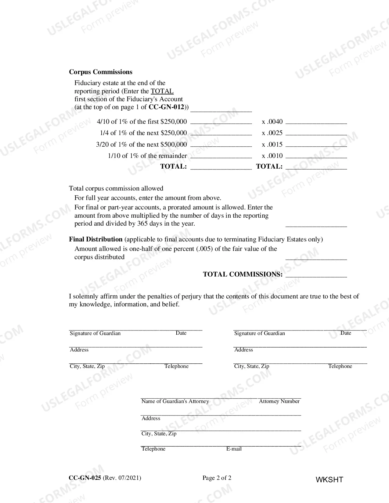 Preview Guide to Appeal Fees