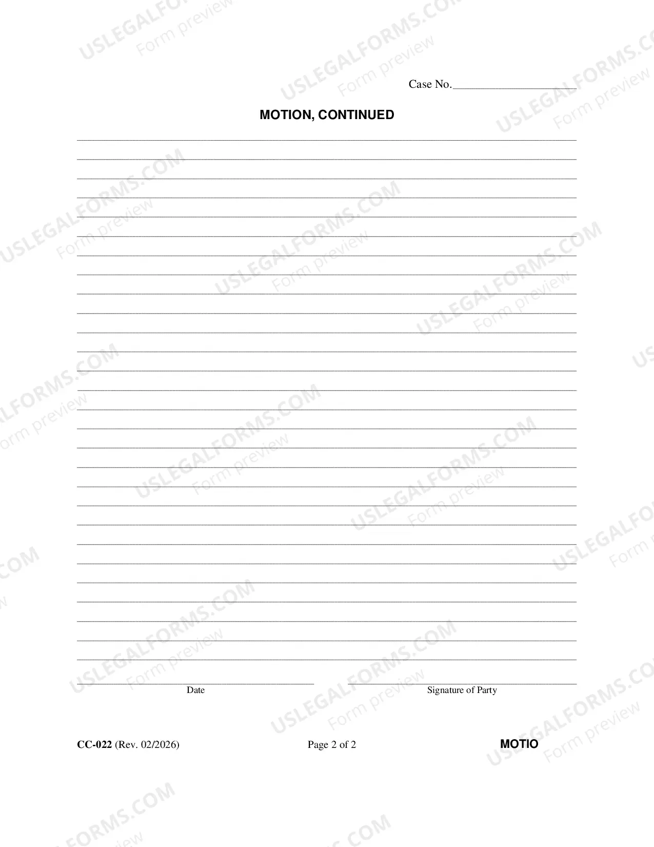 Preview Motion (Md. Rule 2-311)