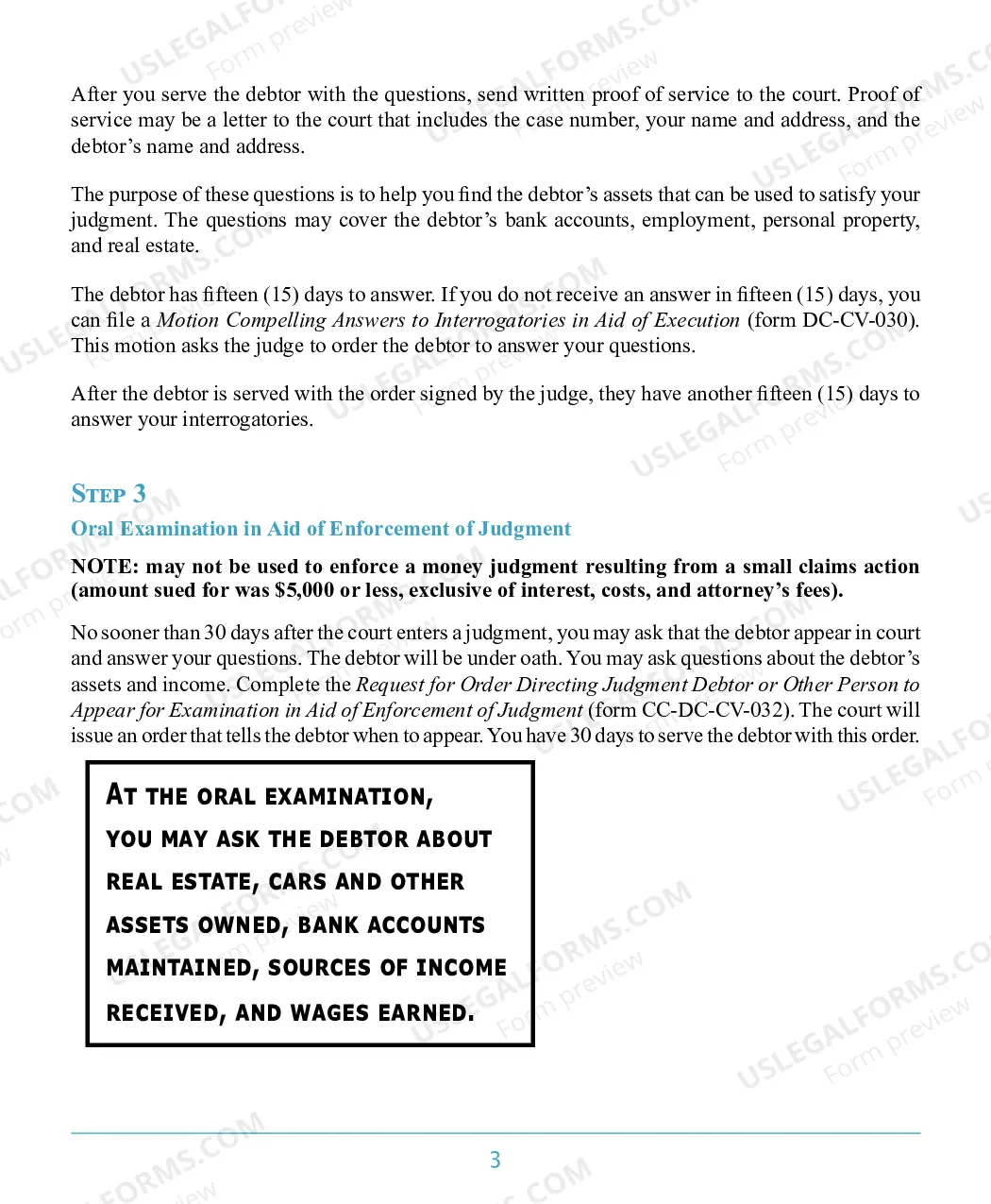 Preview Post-Judgment Collection Brochure