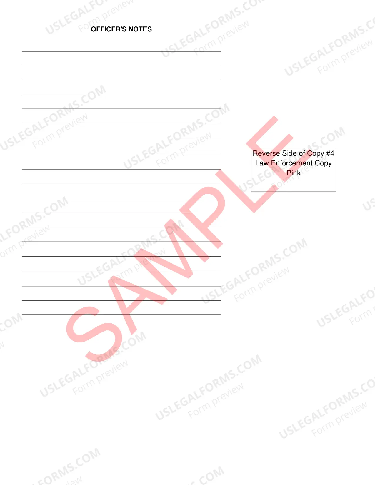 Preview Uniform Criminal Citation - Sample