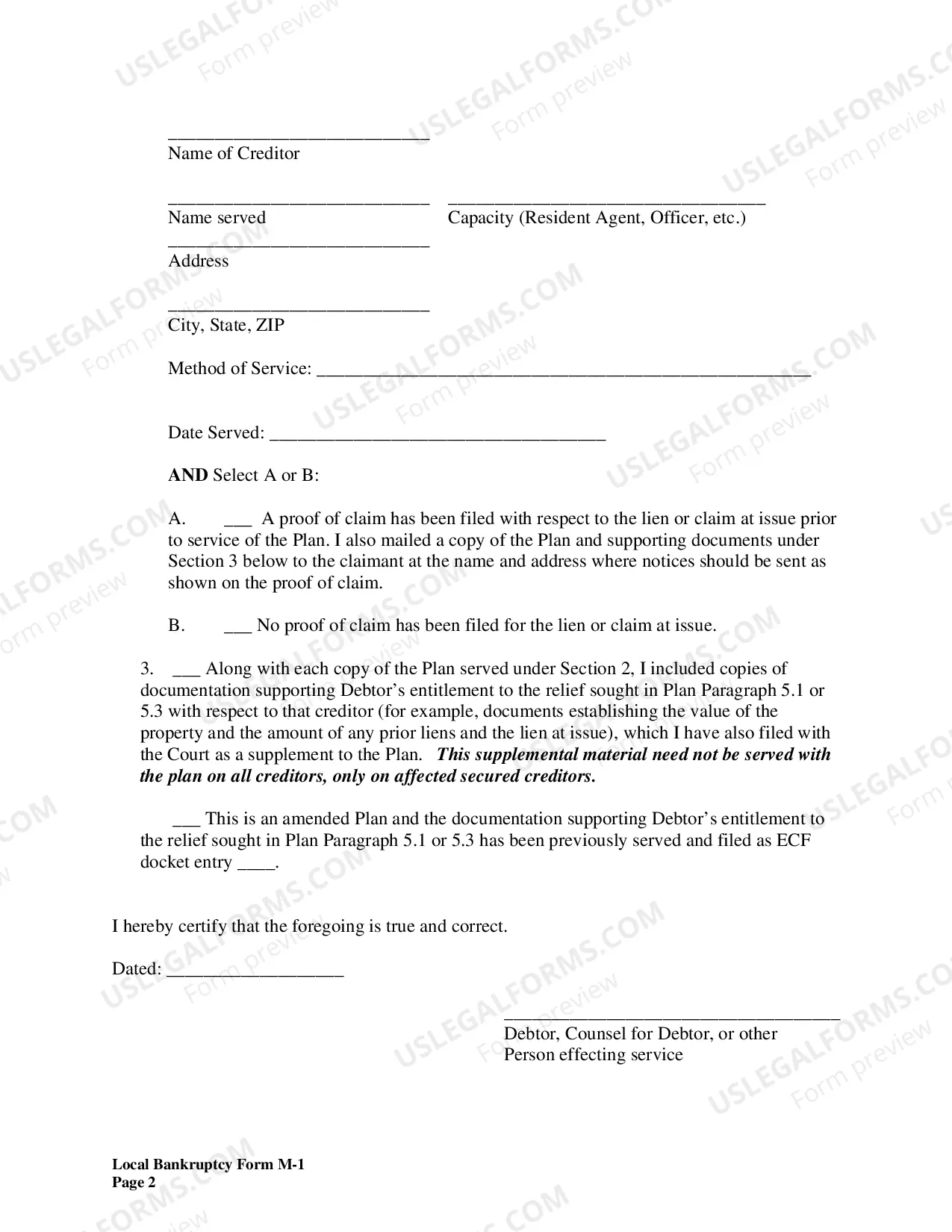Preview Certificate of Service