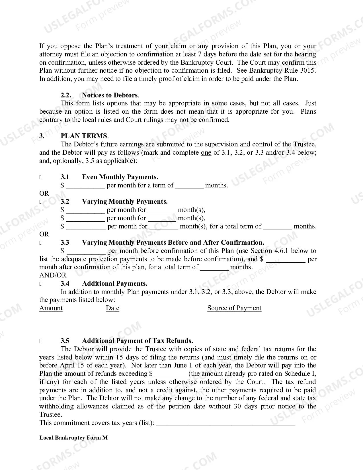 Preview Debtors Affidavit Requesting Discharge