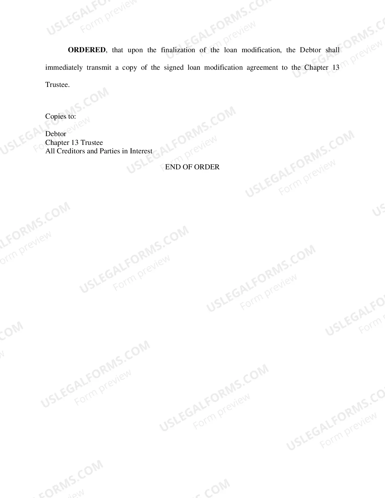 Preview Secured Loan Modification Request