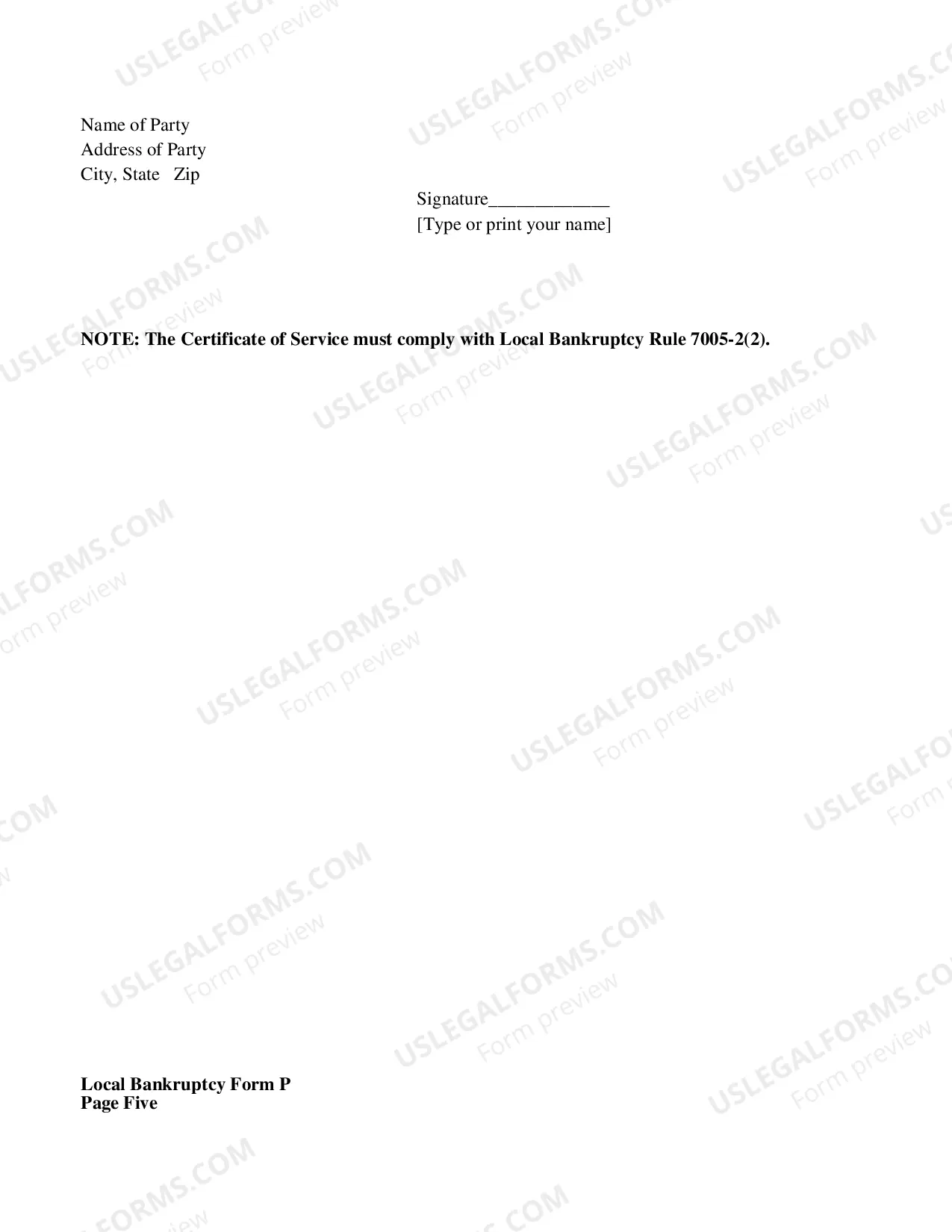 Preview Affidavit Requesting Discharge