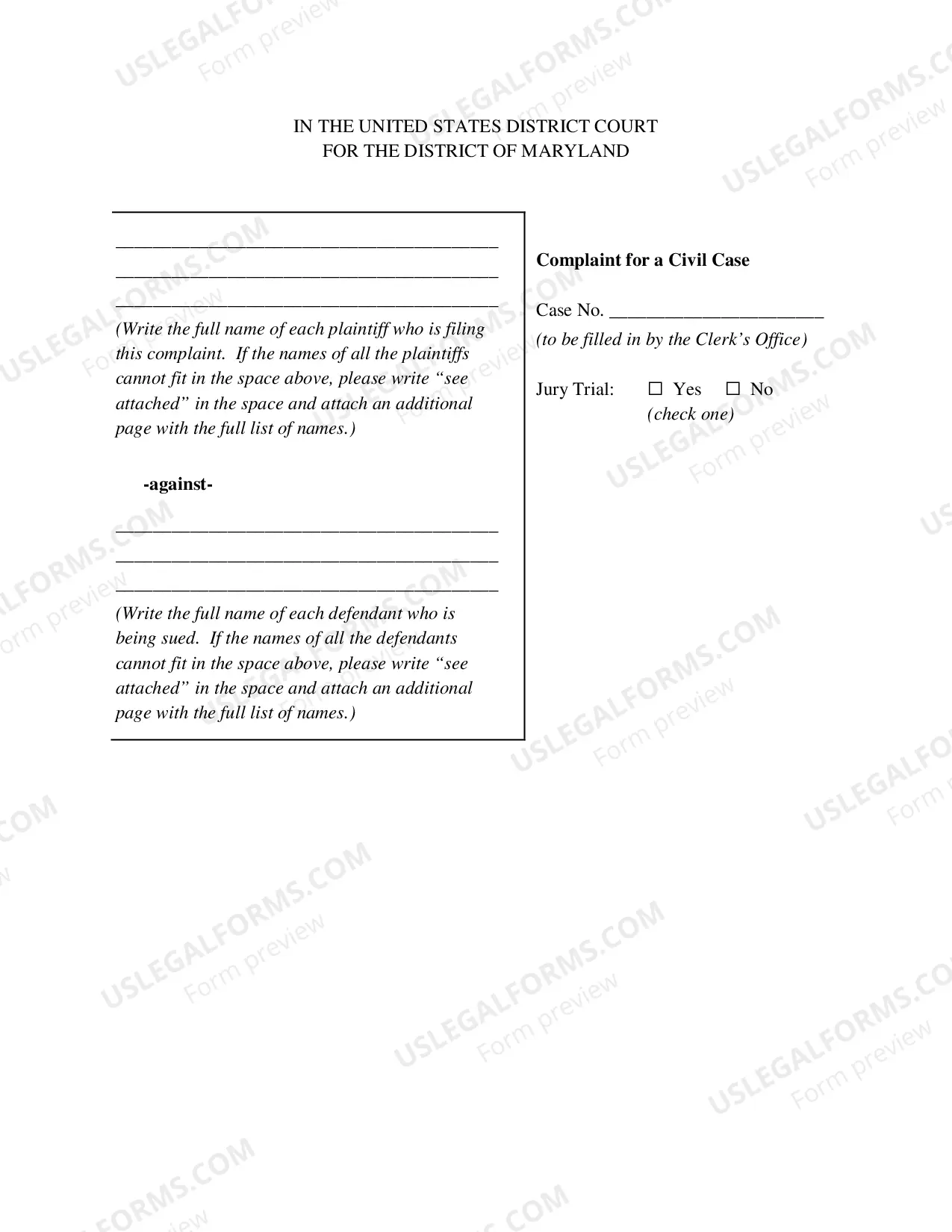Preview Complaint in a Civil Action