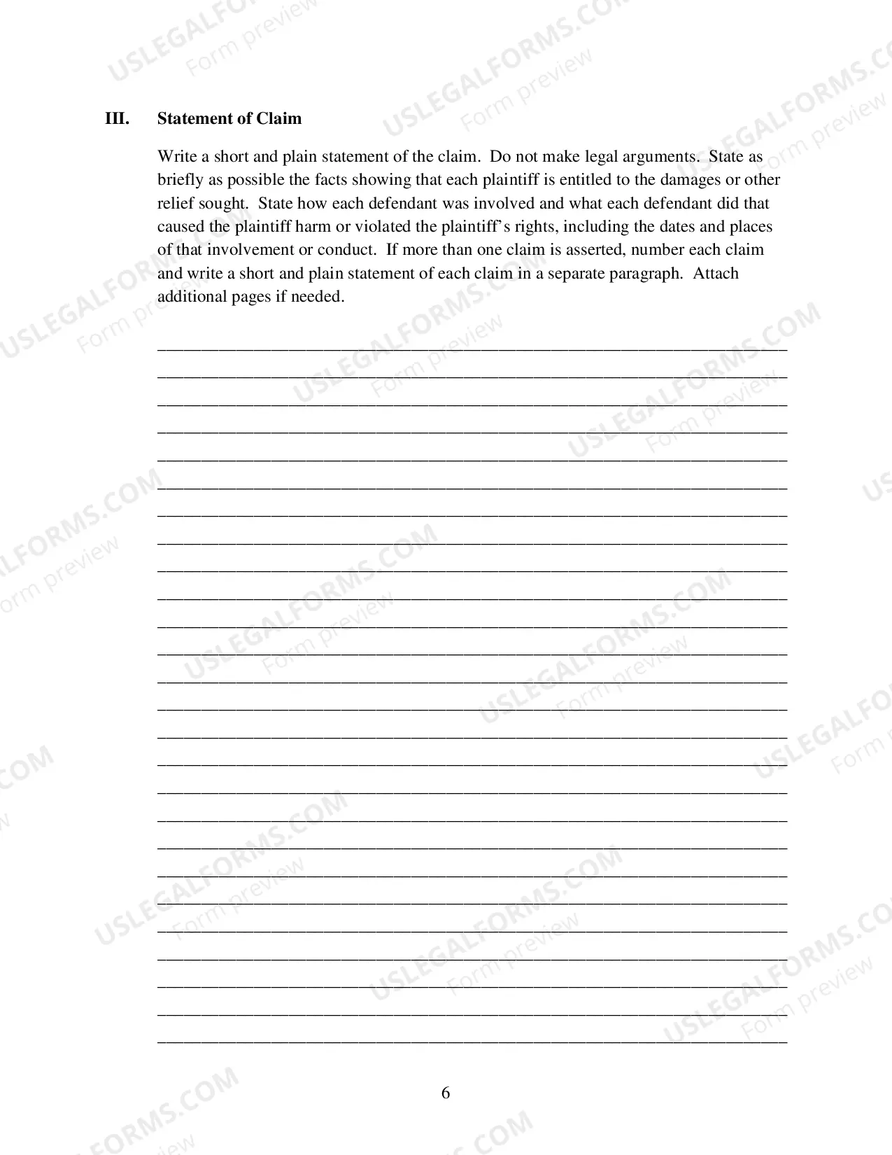 Preview Complaint in a Civil Action