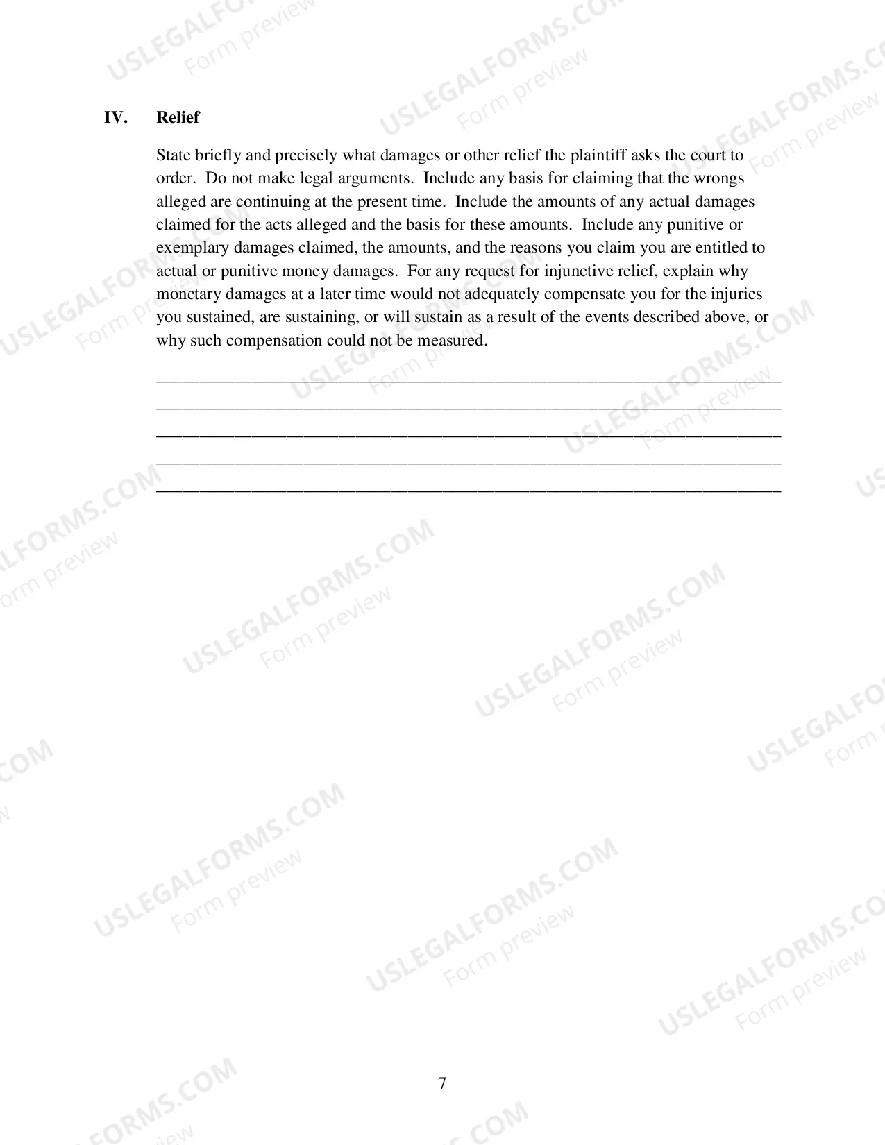 Preview Complaint in a Civil Action