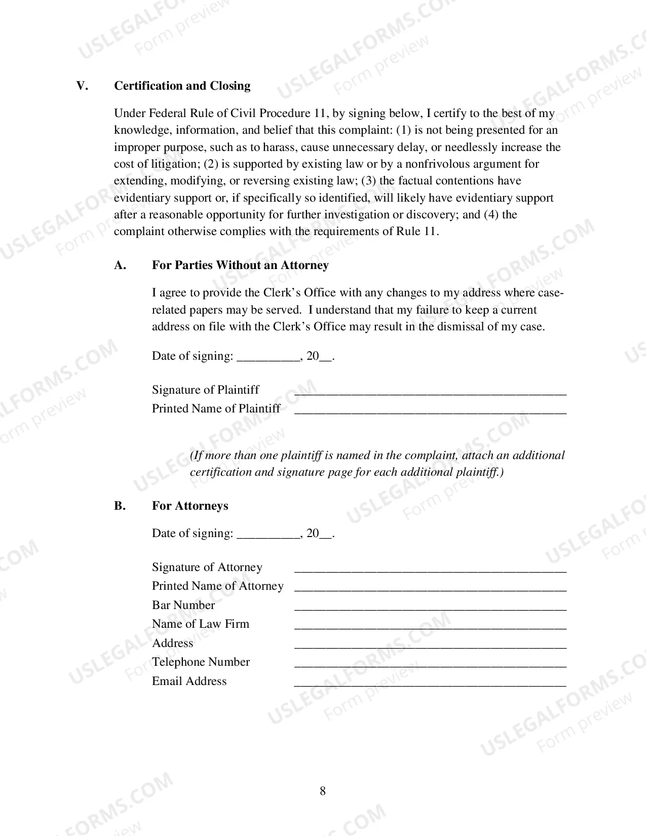 Preview Complaint in a Civil Action