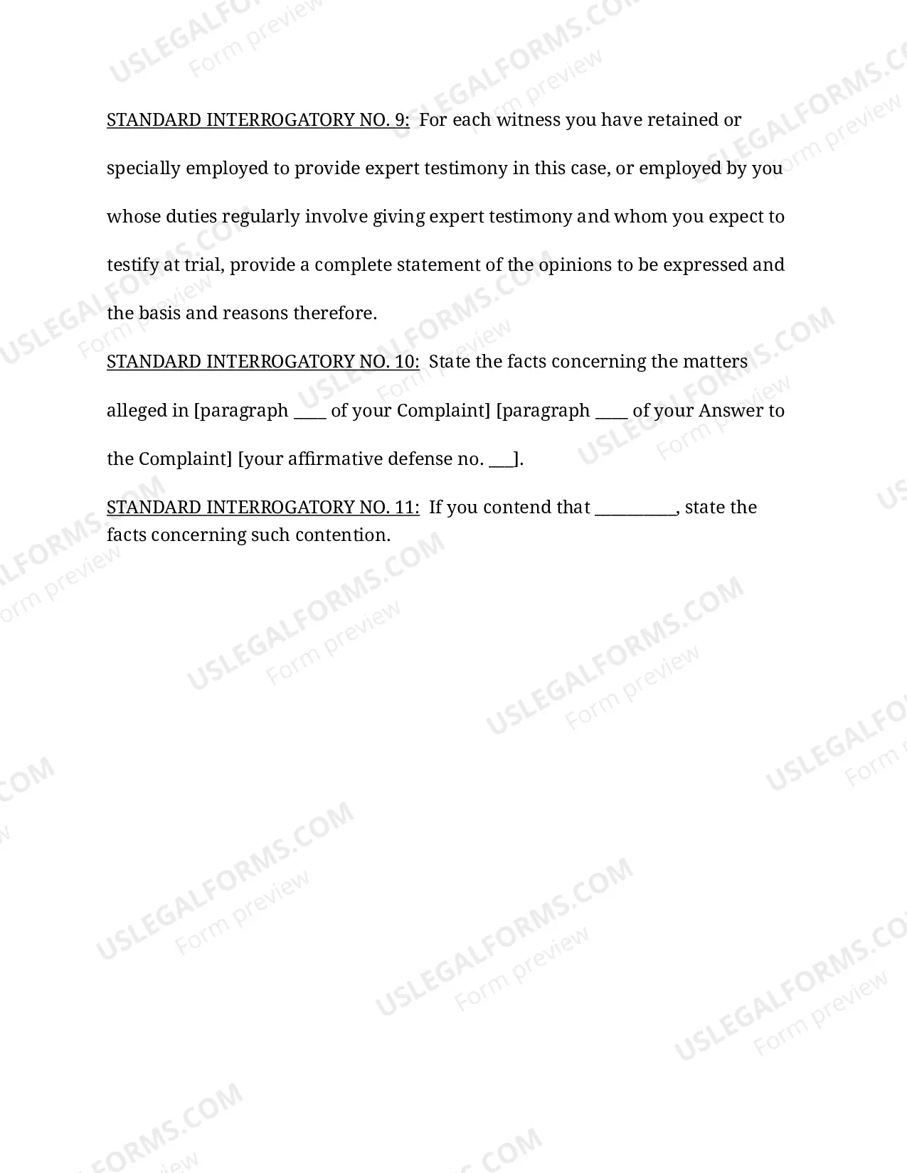 Preview Standard Interrogatories (LR 104)