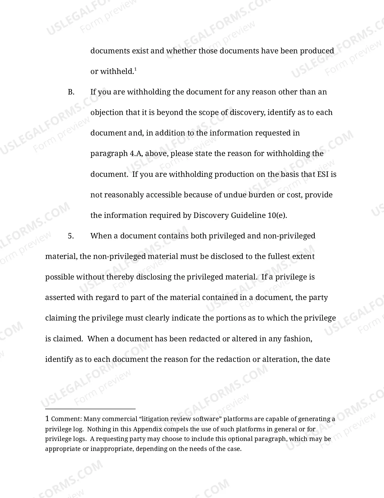 Preview Standard Requests for Production of Documents (LR 104)