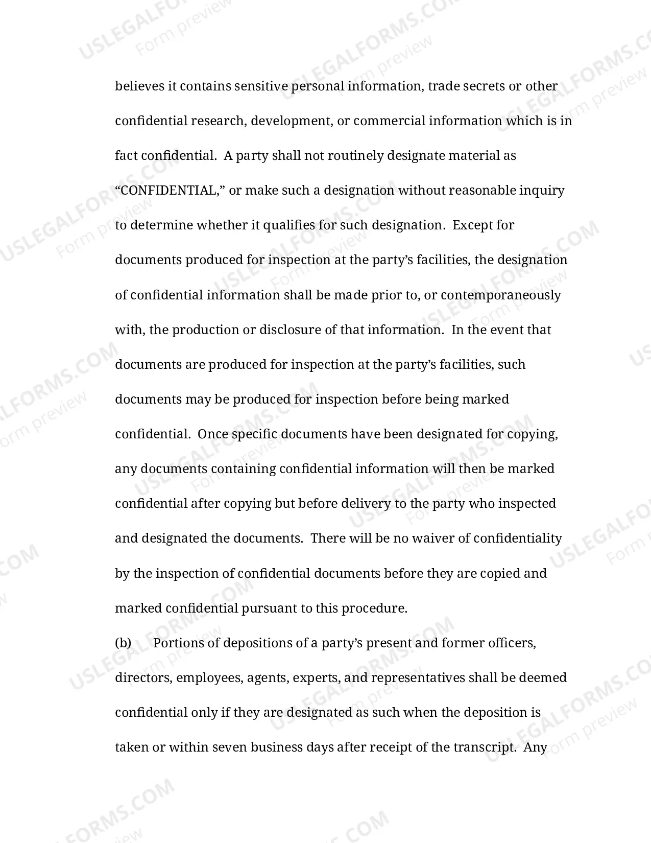 Preview Stipulated Order Regarding Confidentiality of Discovery Material (LR 104.13)
