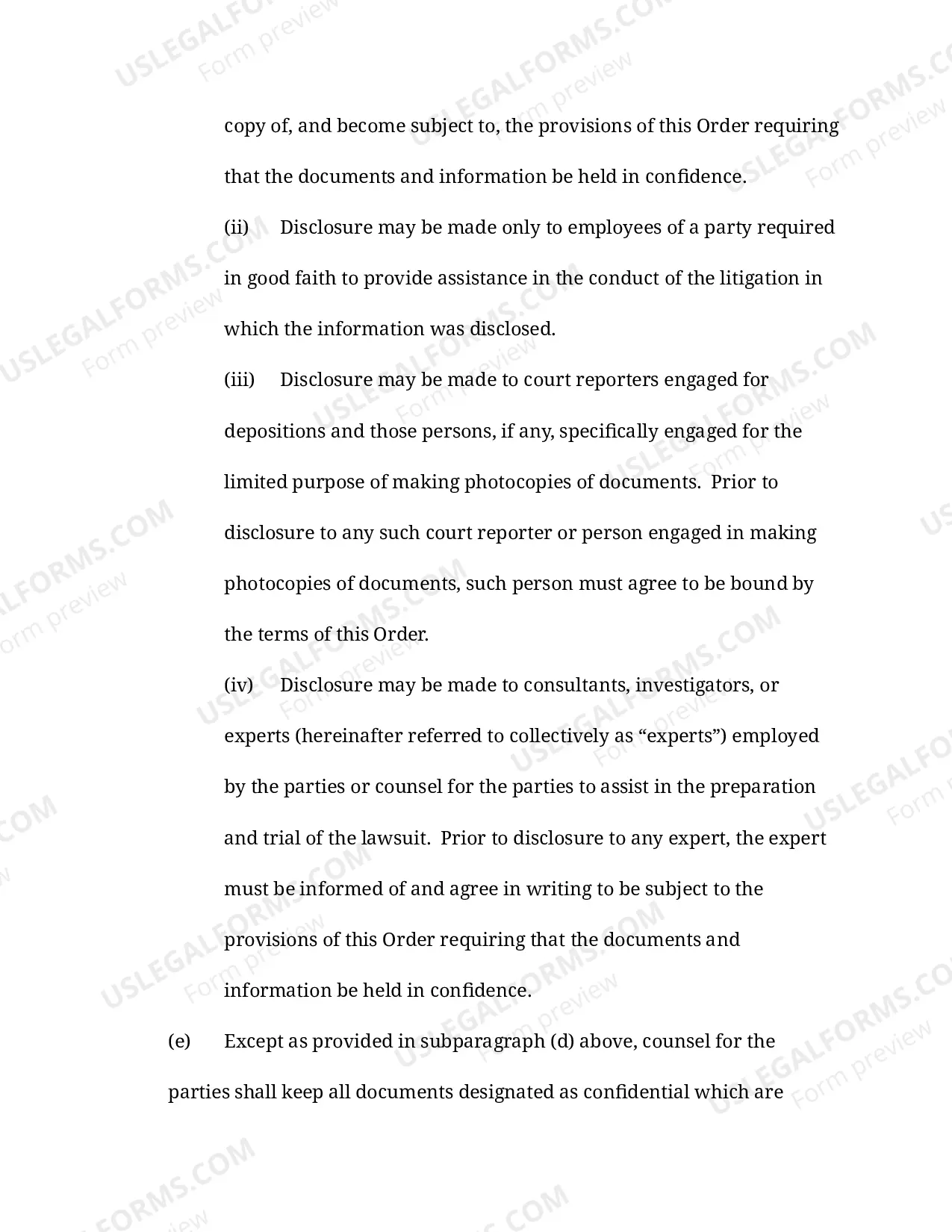Preview Stipulated Order Regarding Confidentiality of Discovery Material (LR 104.13)