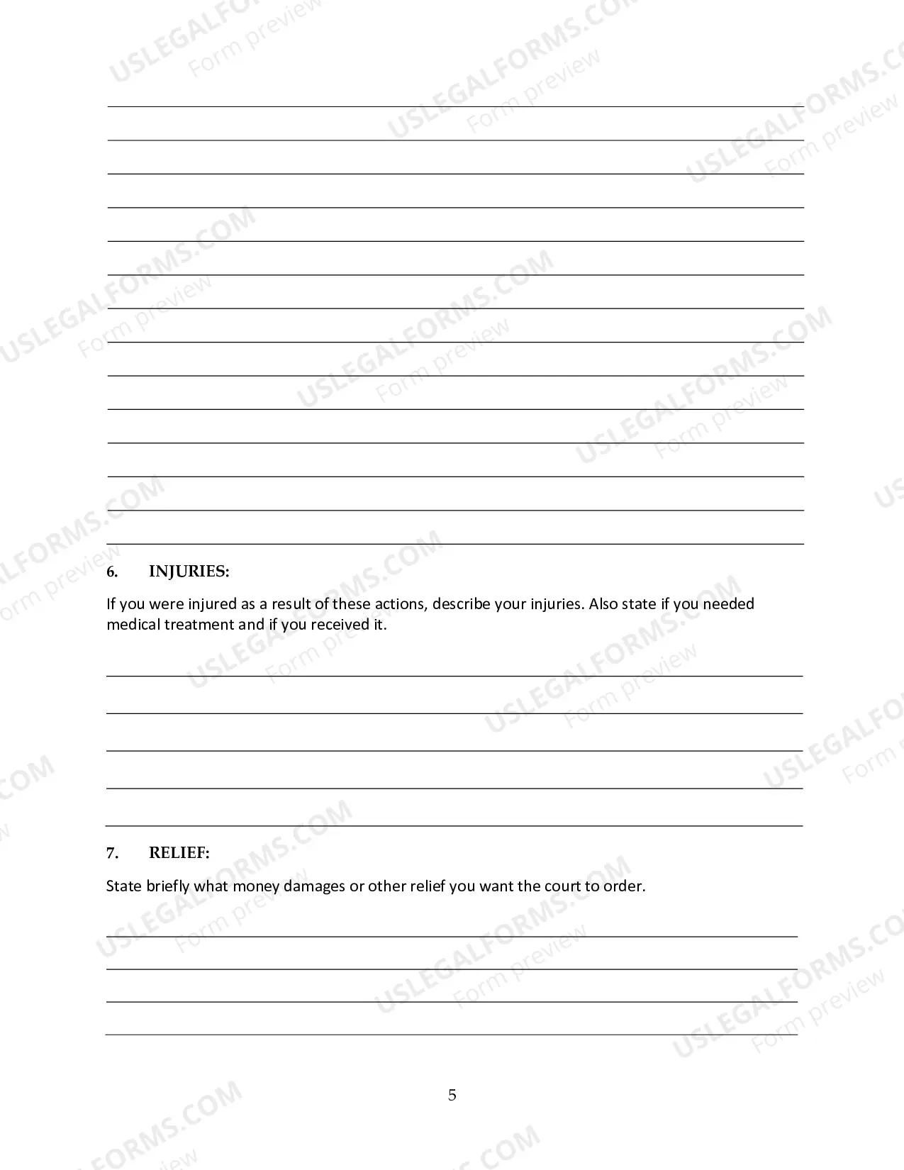 Preview Prisoner Civil Rights Complaint