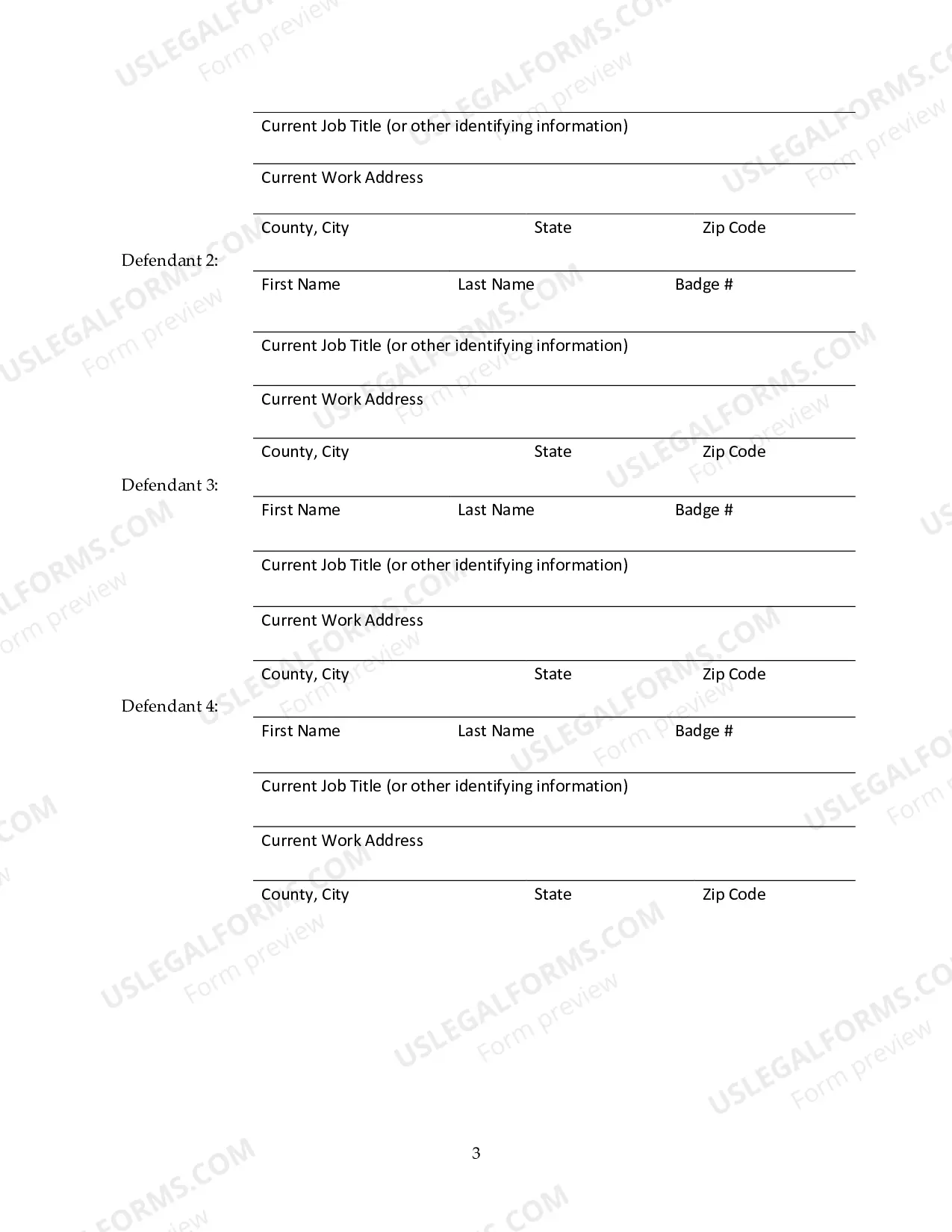 Preview Prisoner Civil Rights Complaint