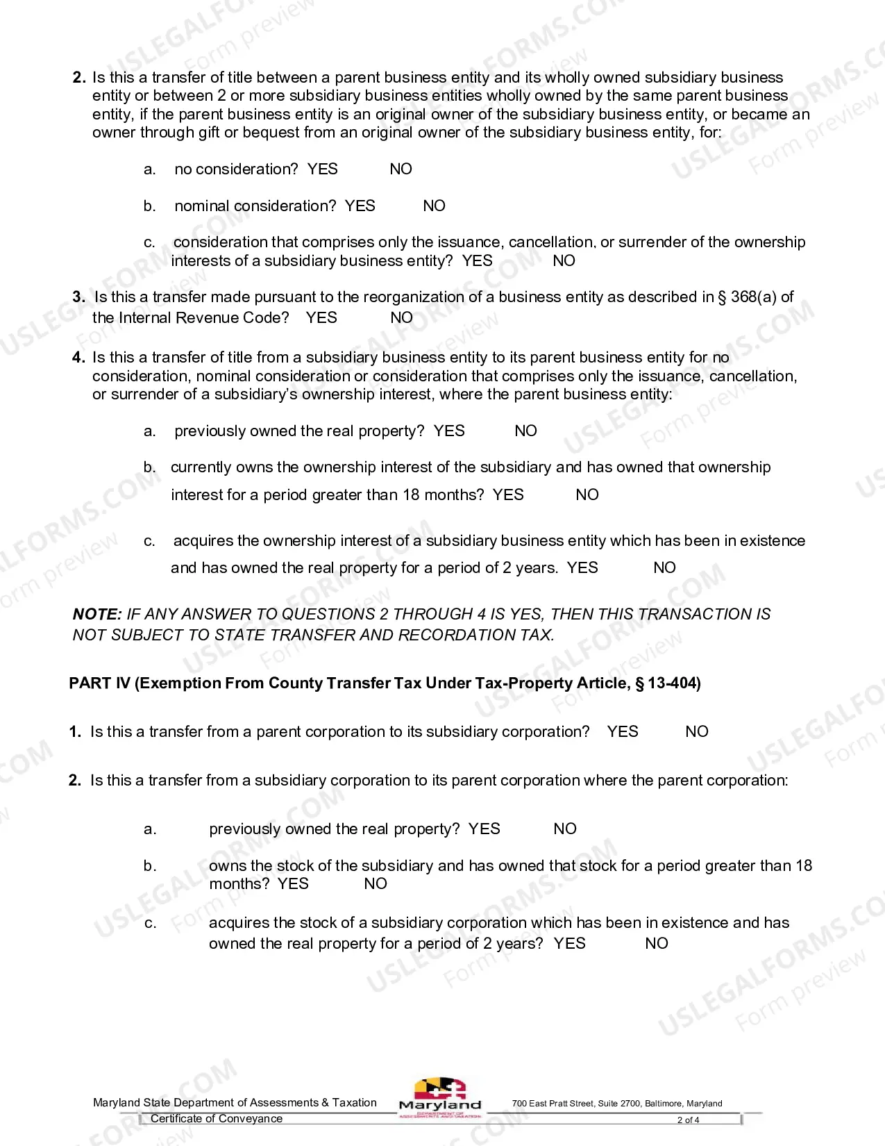 Preview Certificate of Conveyance