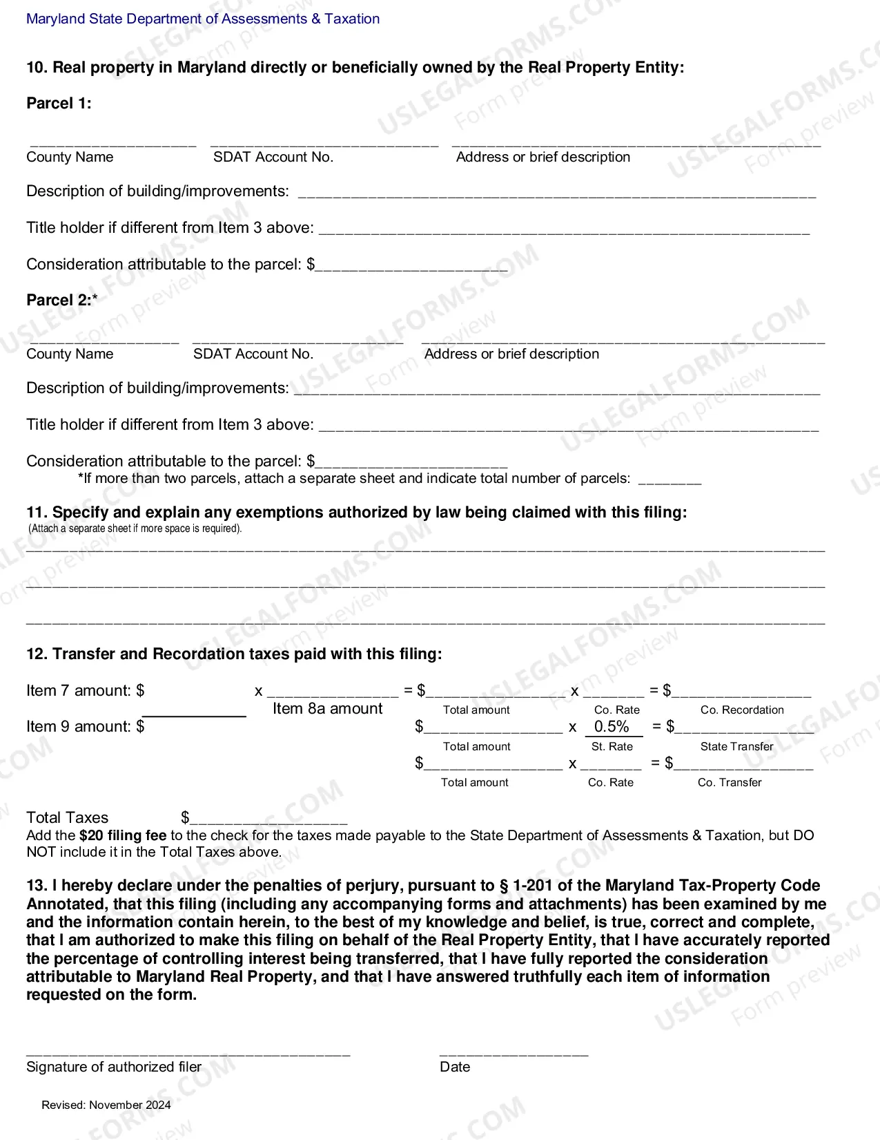 Preview Reporting a Transfer of a Controlling Interest in a Real Property Entity