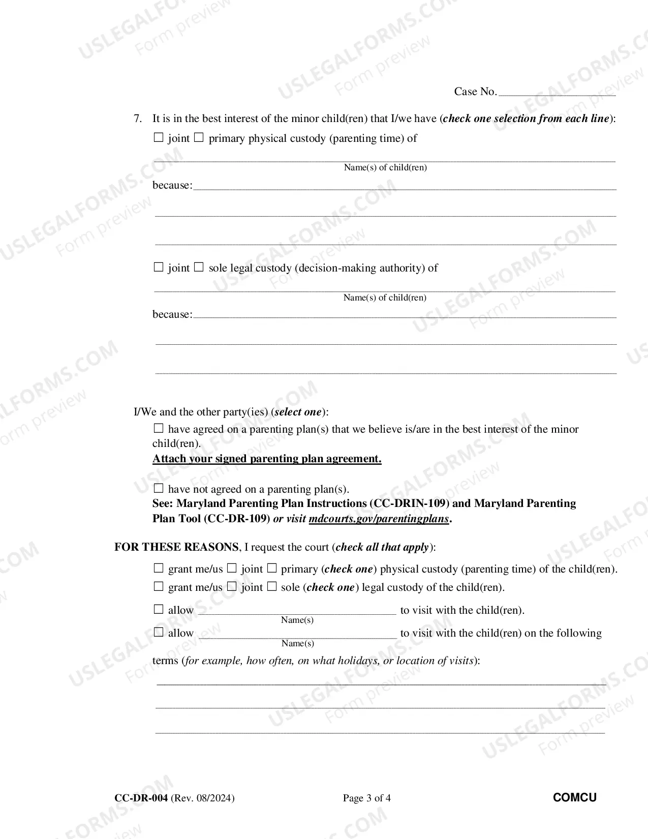 Preview Complaint For Custody