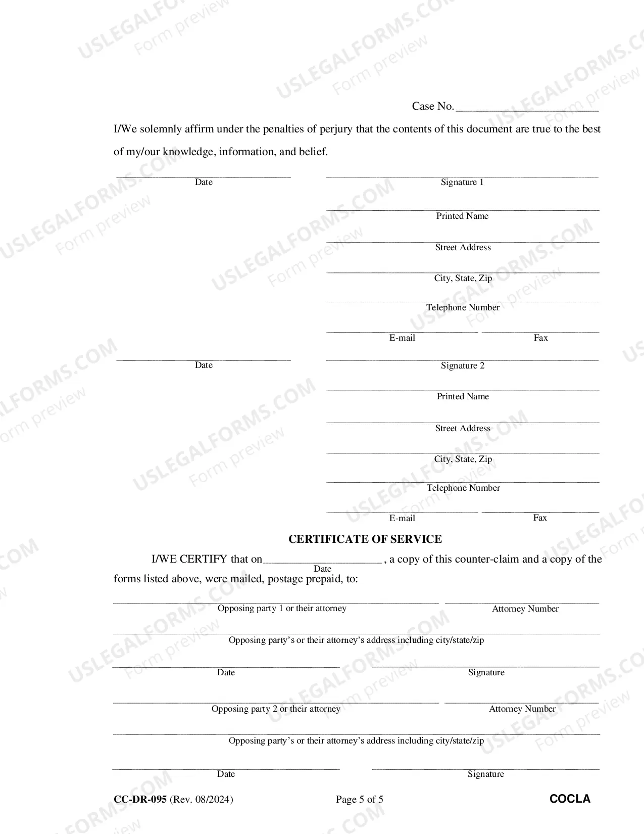 Preview Counter Complaint For Custody Or Child Support