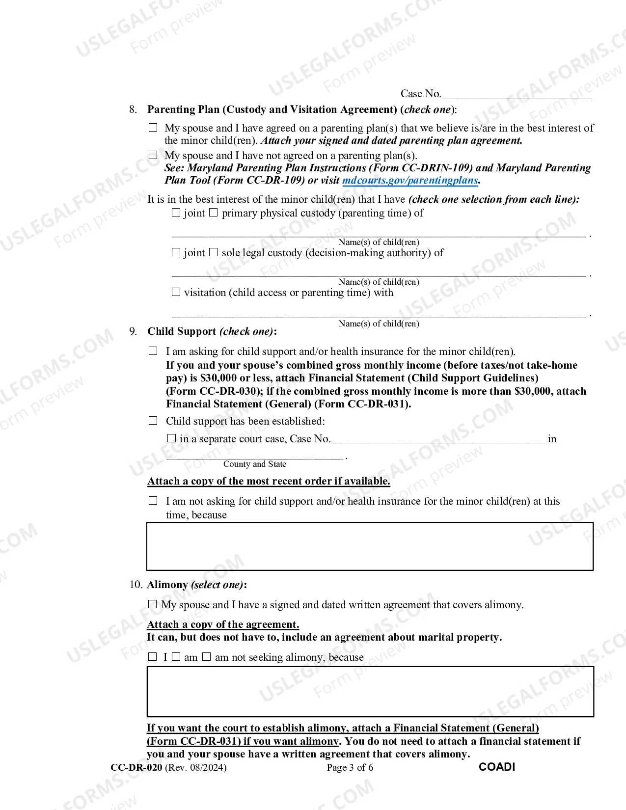 Preview Complaint For Absolute Divorce
