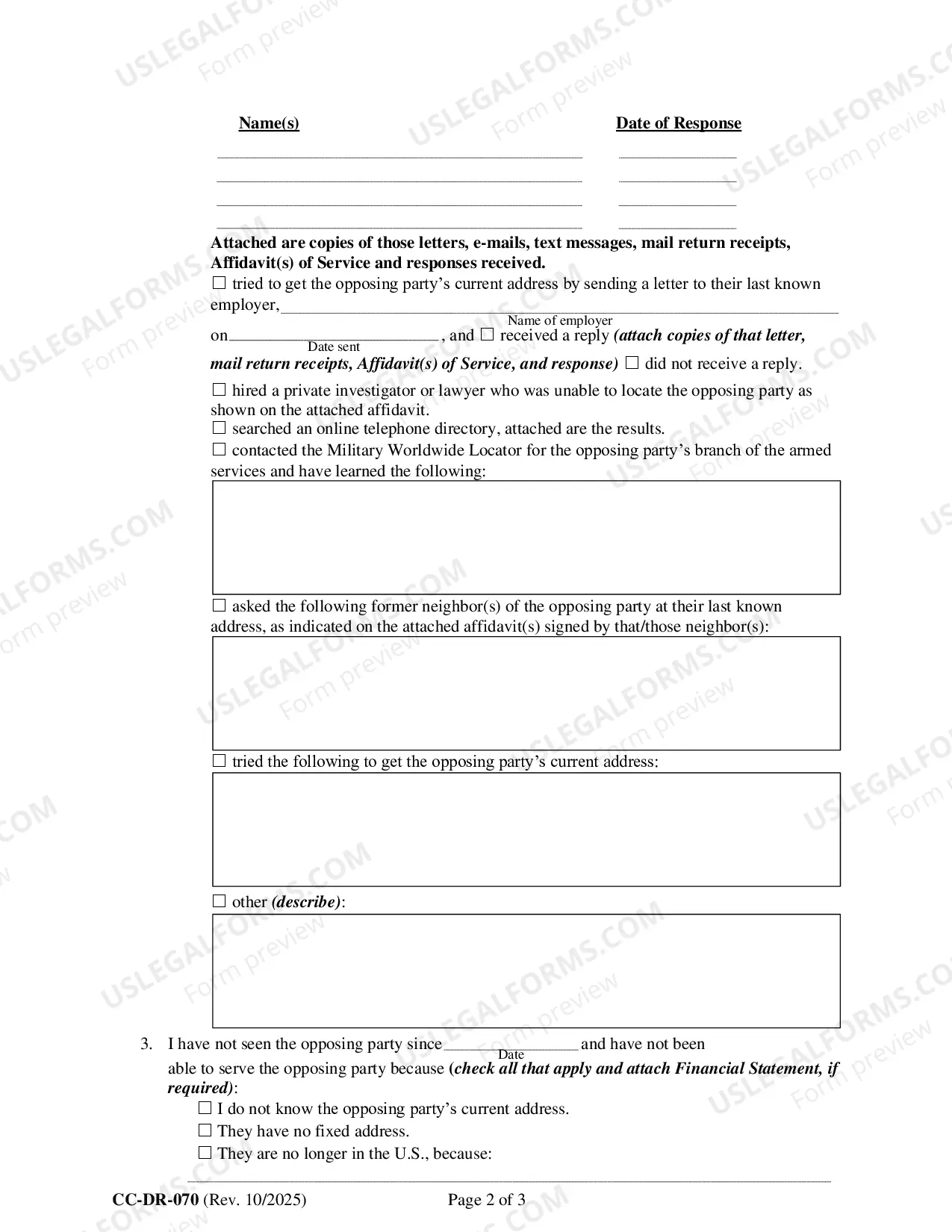 Preview Motion For Alternate Service