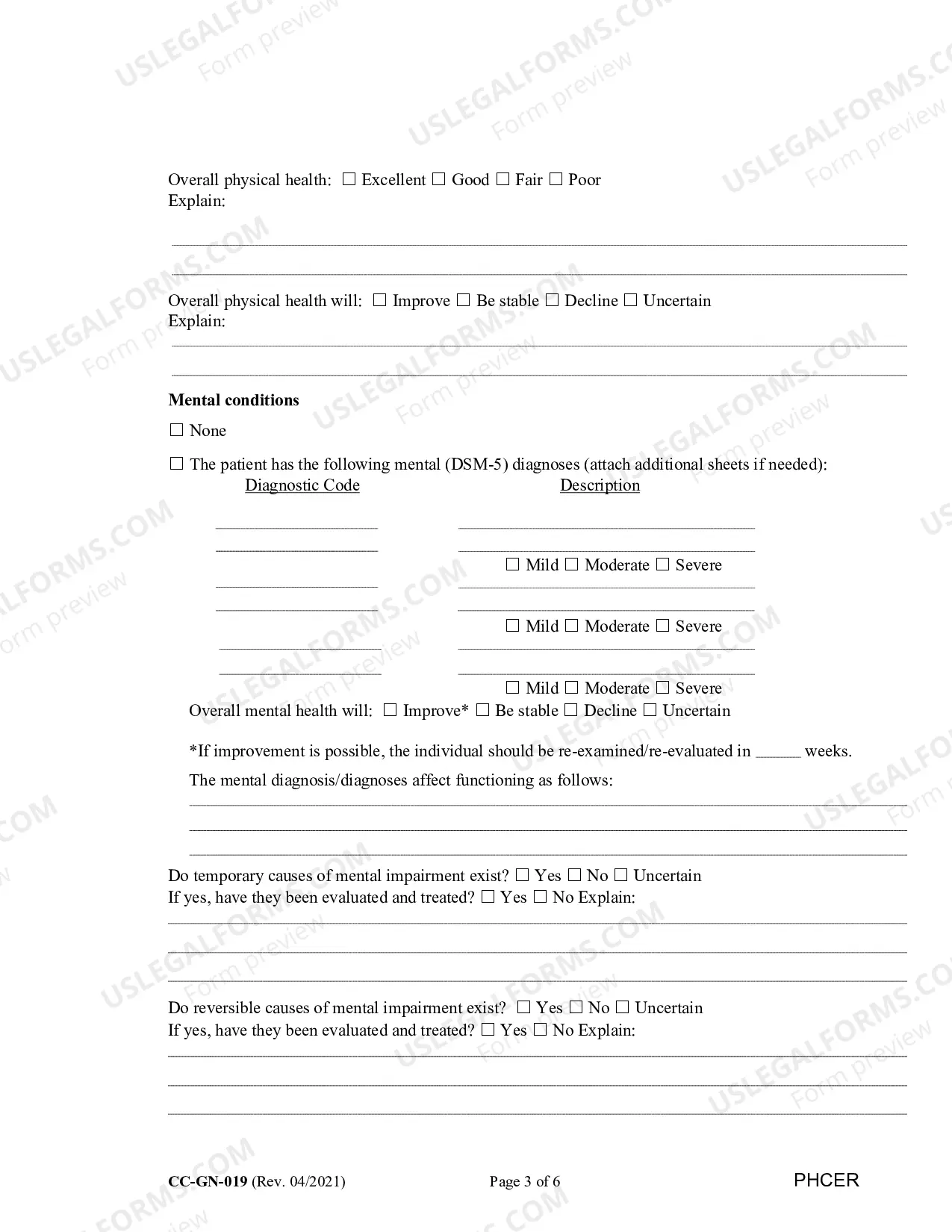 Preview Physician's Certificate