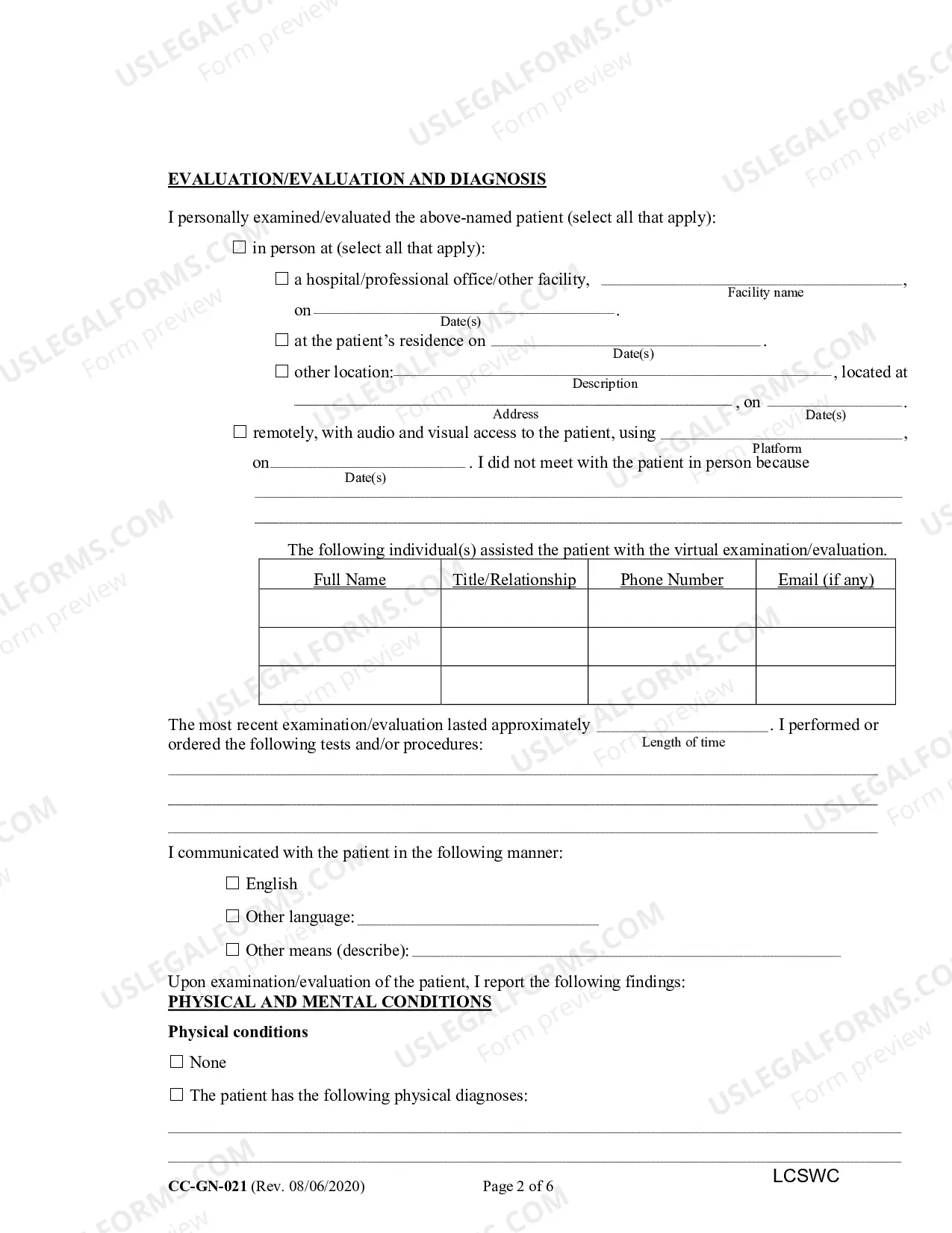 Preview Licensed Certified Social Worker-Clinical (LCSW-C) Certificate