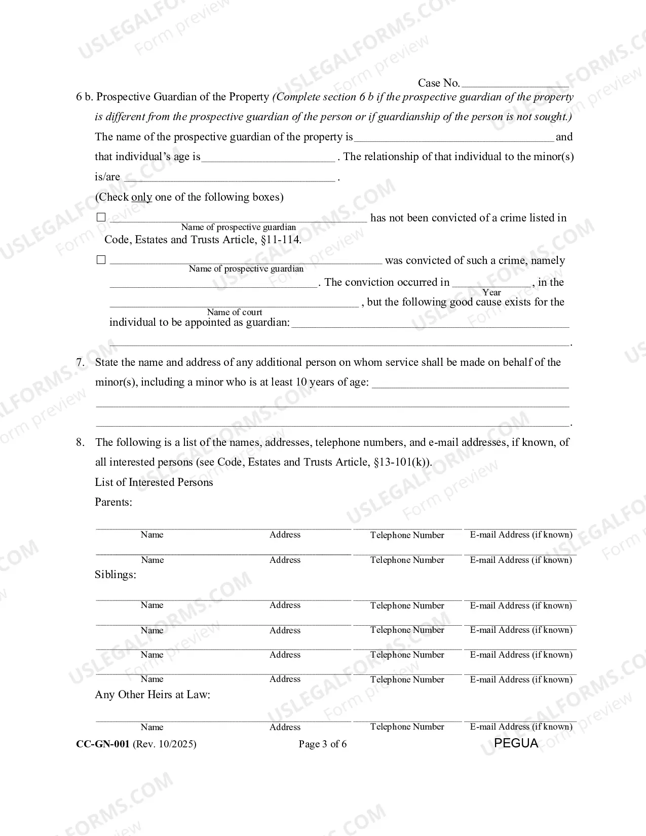 Preview Petition For Guardianship