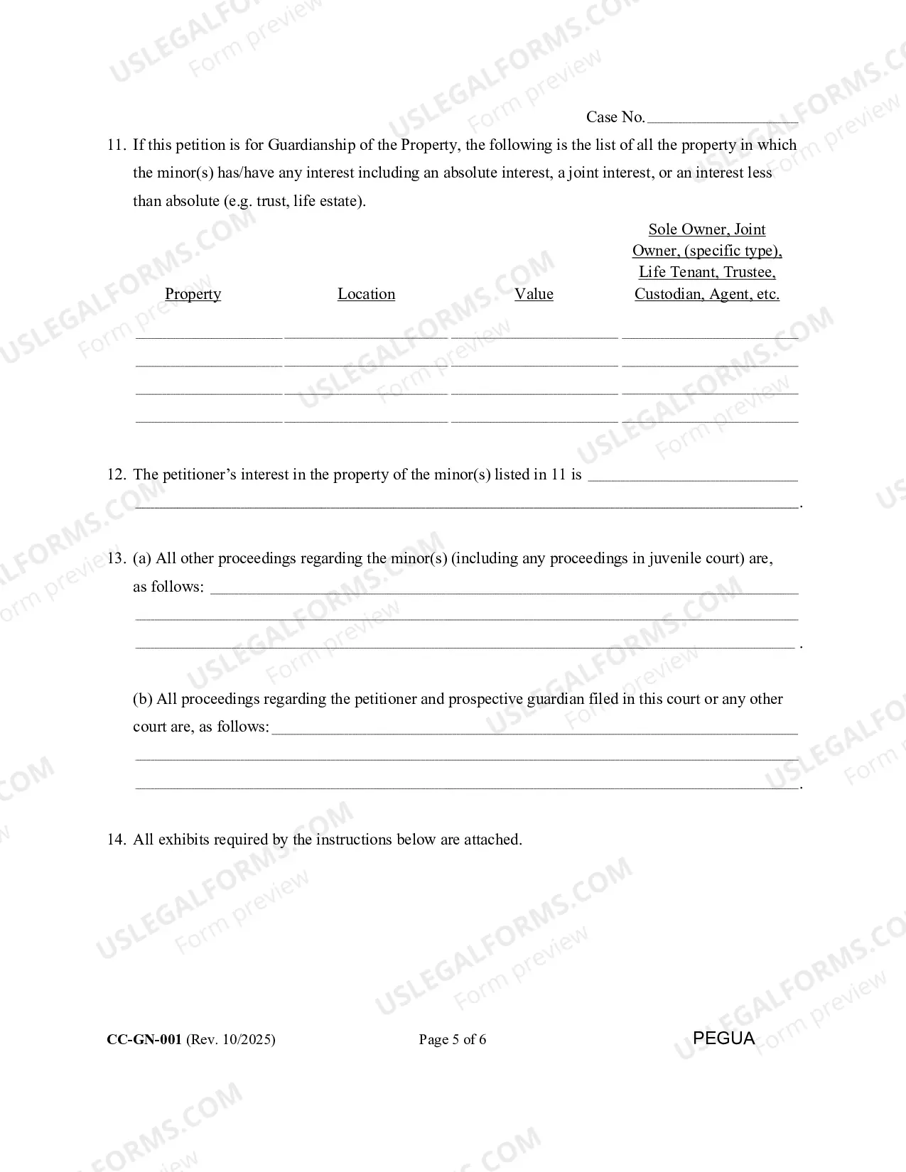 Preview Petition For Guardianship