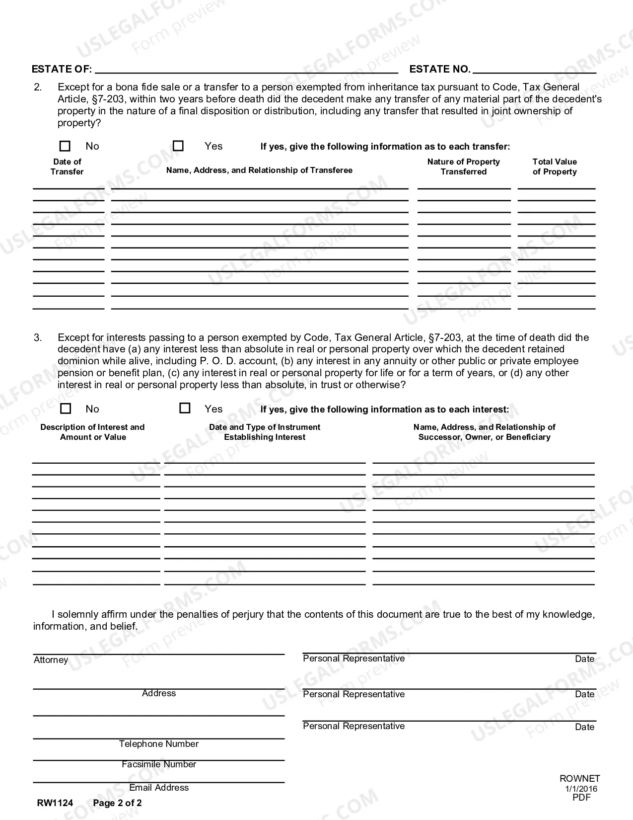 Preview Information Report
