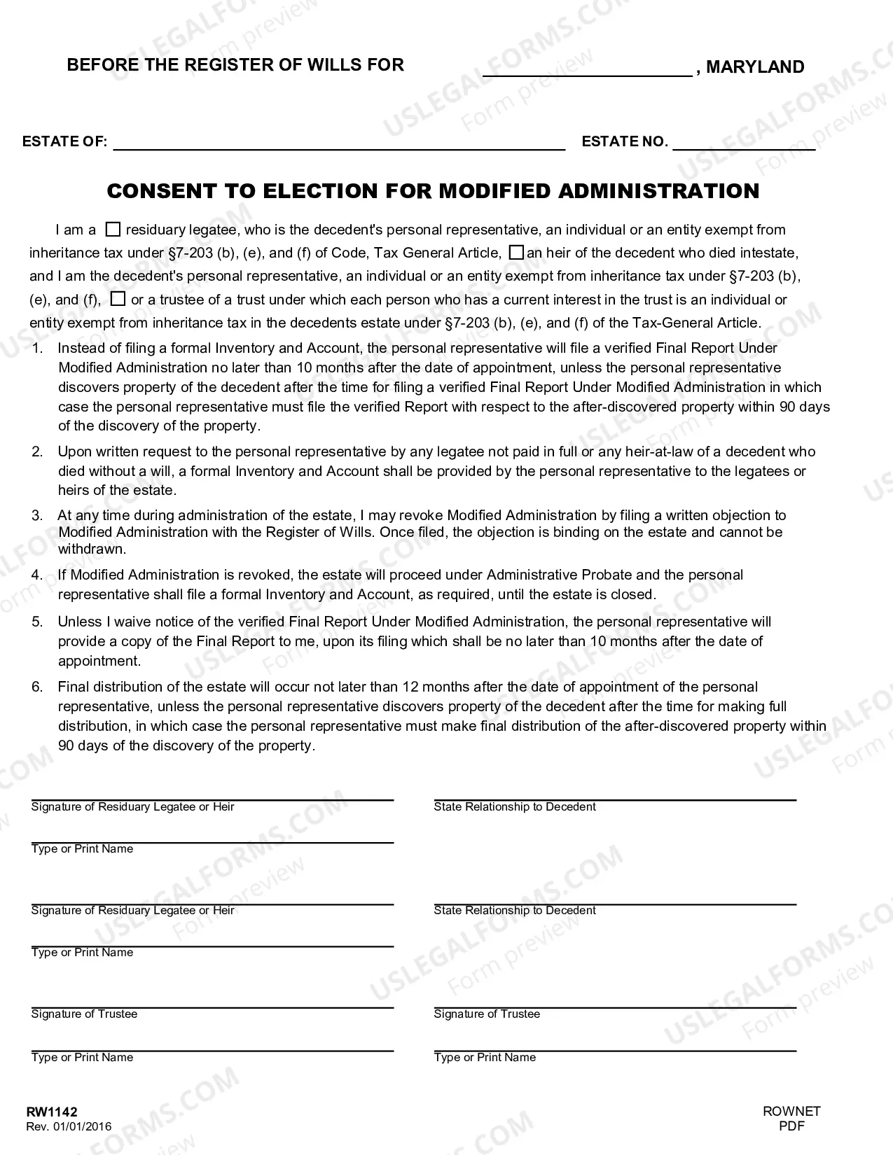 Preview Modified Administration Packet (620kb)