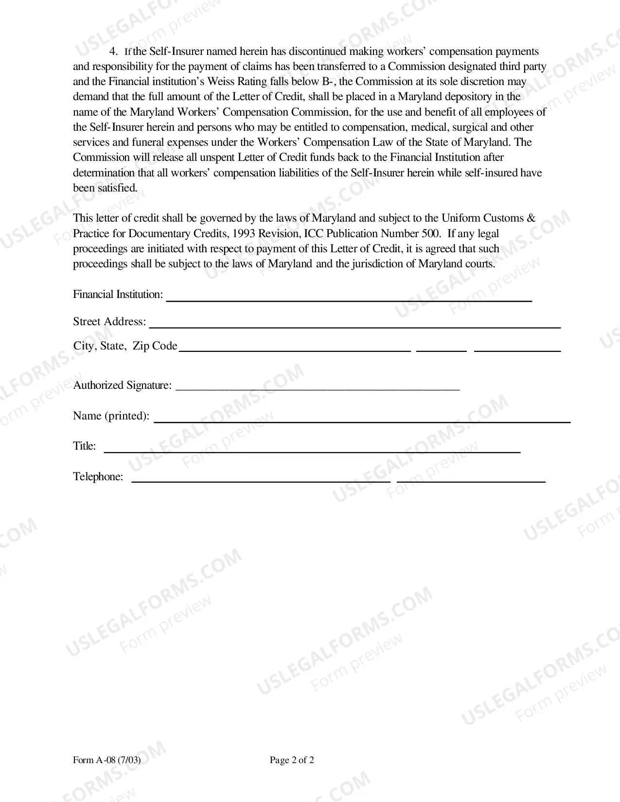 Preview Irrevocable Letter Of Credit