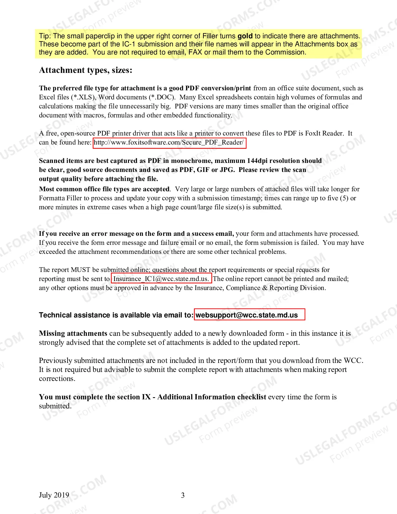 Preview Instructions for the 2017 Online Annual Insurance Information Report