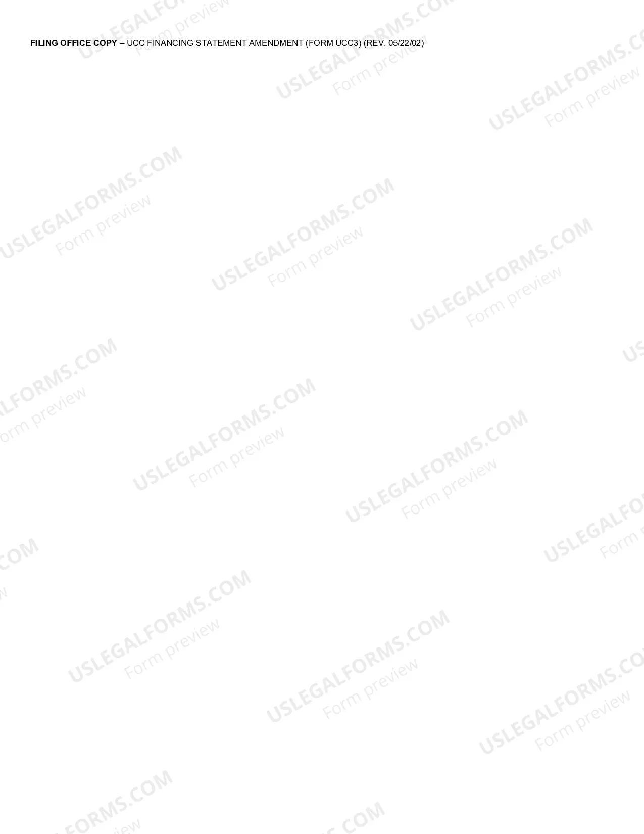 Preview Maryland UCC3 Financing Statement Amendment