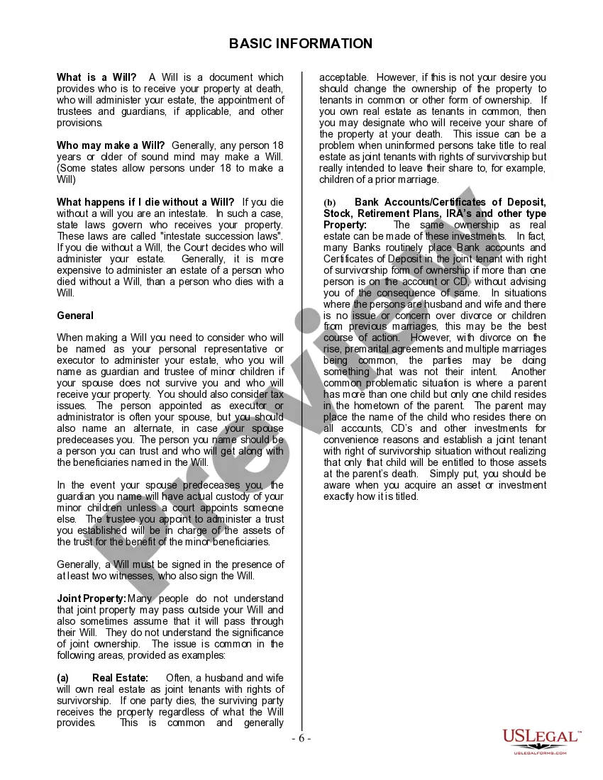 Preview Last Will and Testament for Single Person with No Children