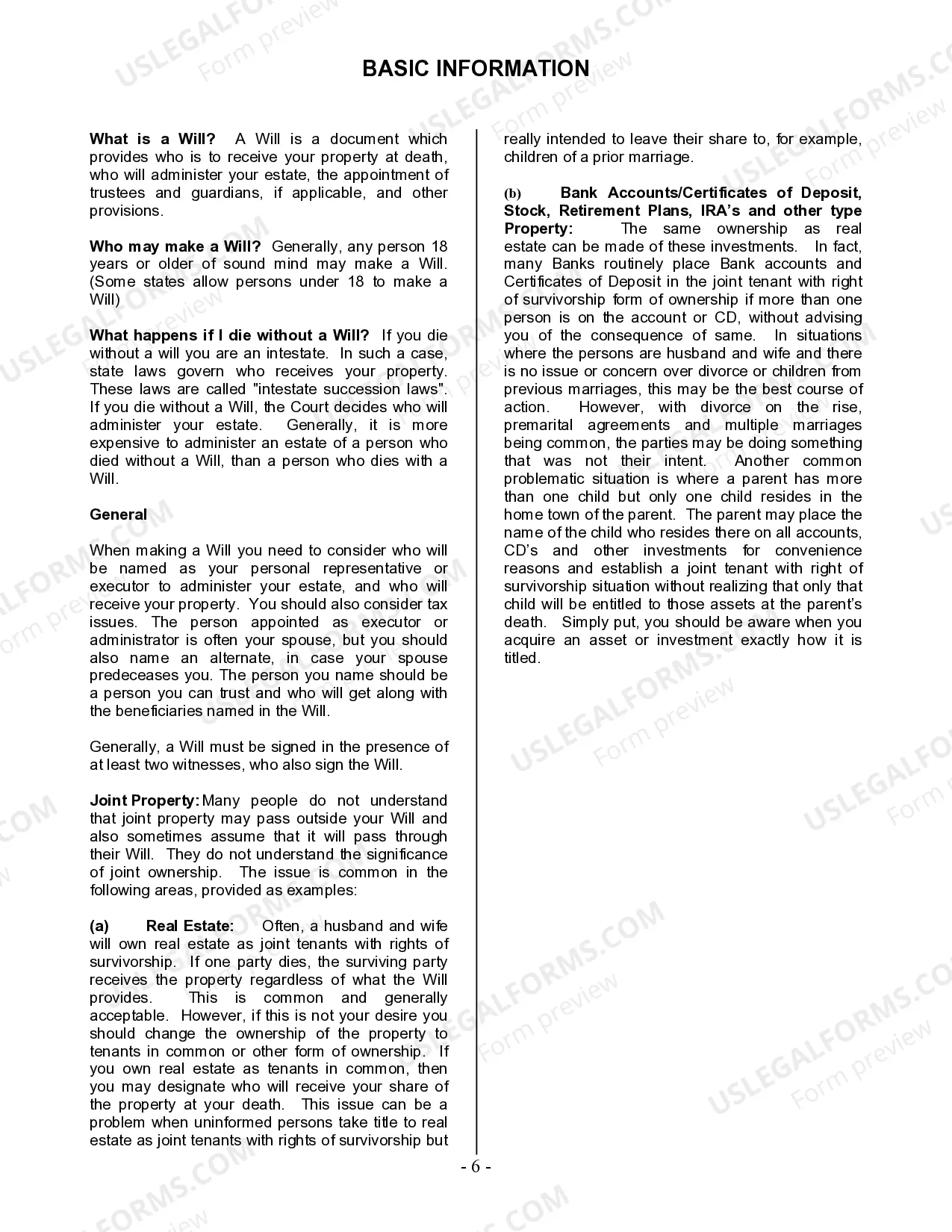 Preview Last Will and Testament for Married person with Adult Children from Prior Marriage