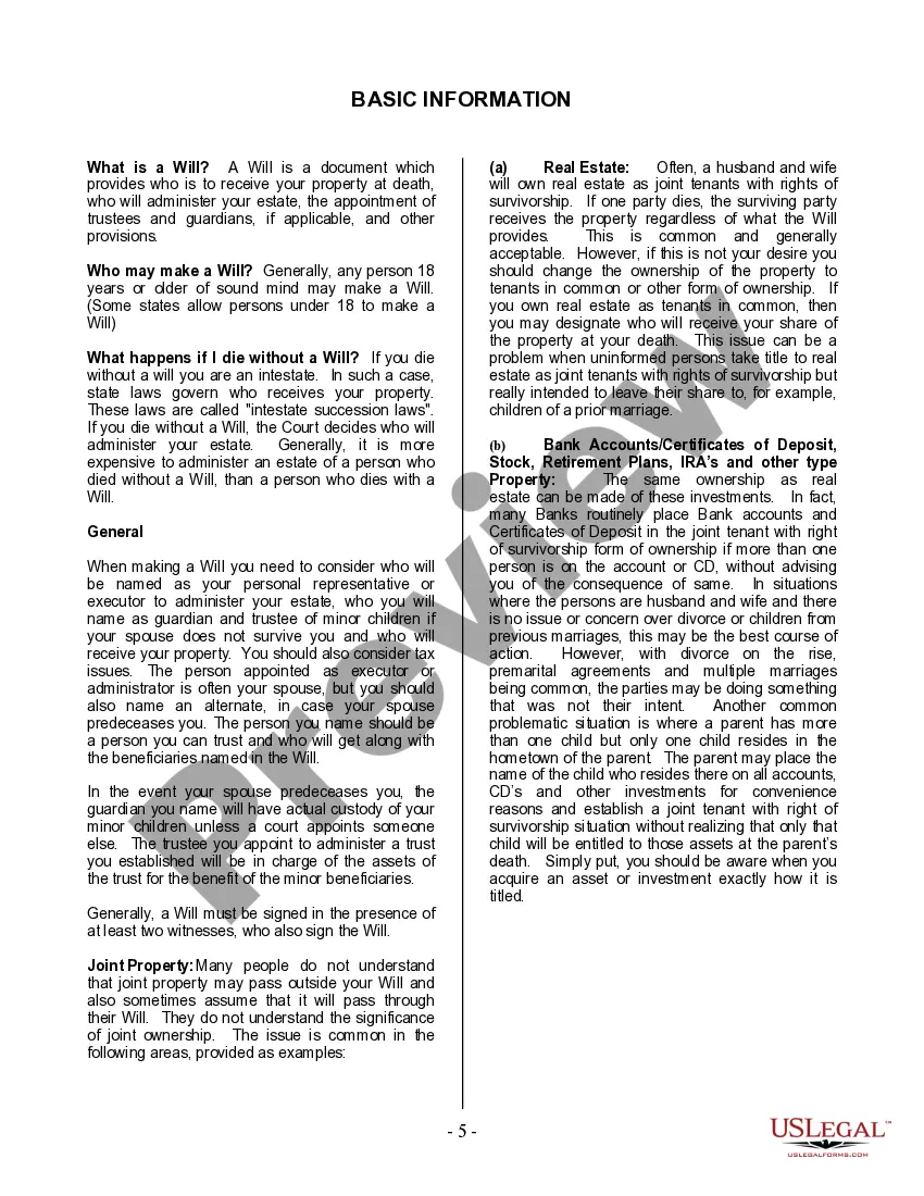 Preview Last Will and Testament for Divorced Person Not Remarried with No Children