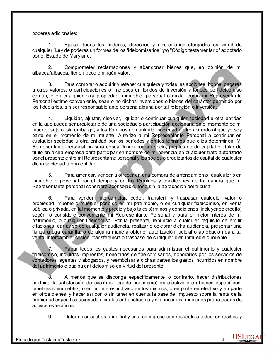 Preview Paquete de Voluntades Mutuas con Últimas Voluntades y Testamentos para Pareja Casada con Hijos Adultos