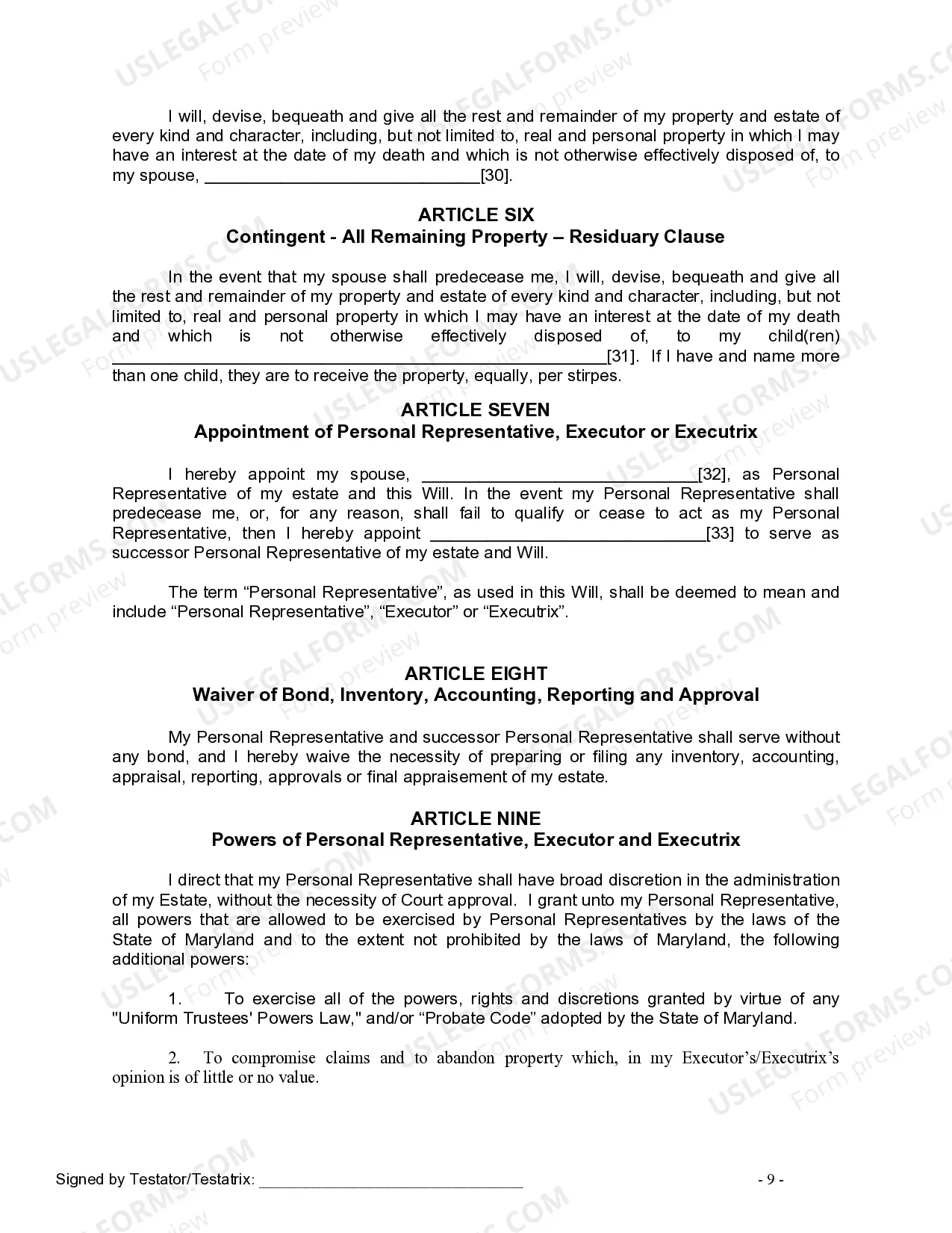 Preview Mutual Wills Package with Last Wills and Testaments for Married Couple with Adult Children